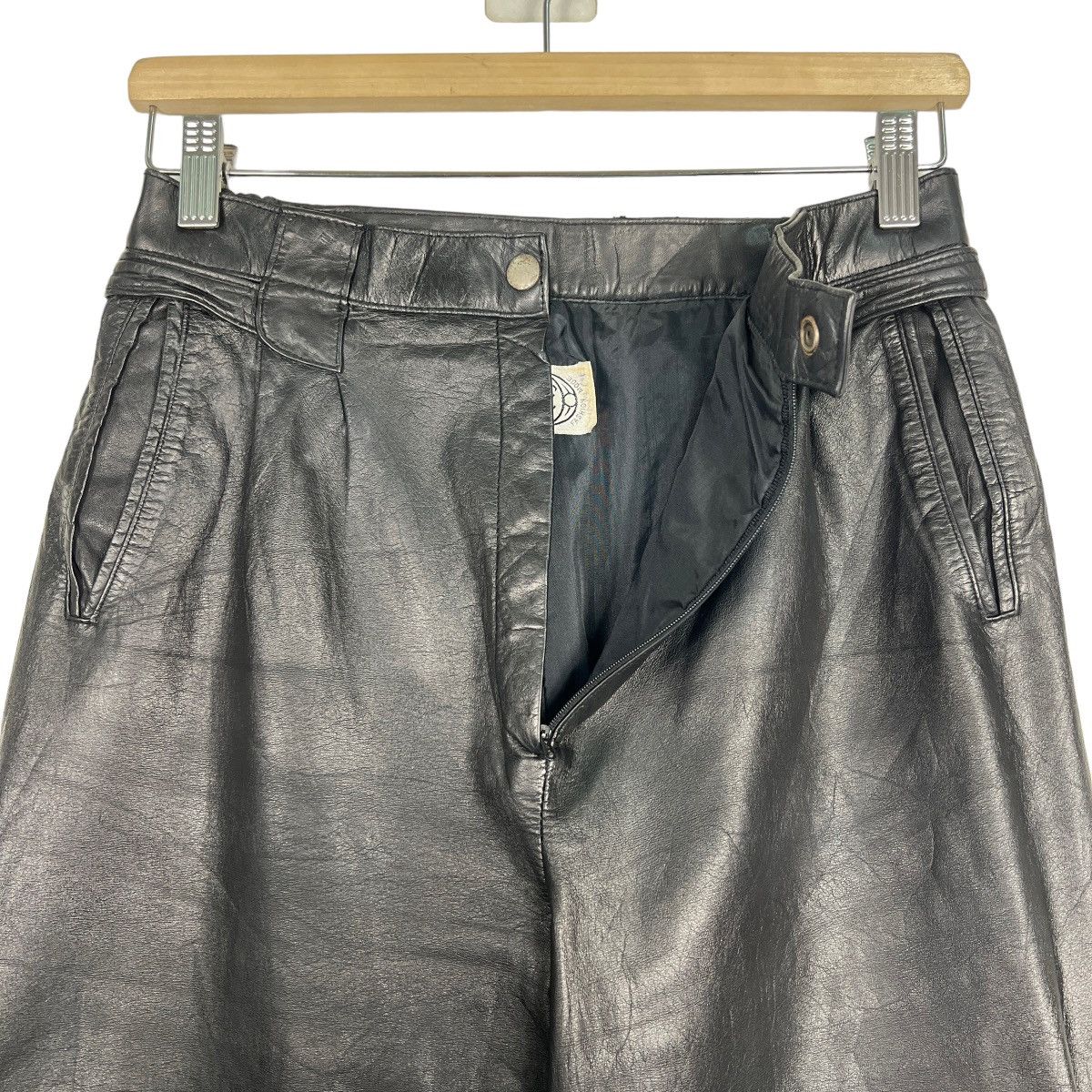 Genuine Leather 🔥 VINTAGE WEST PAC TROUSER LEATHER PANTS Size US 30 / EU 46 - 9 Thumbnail