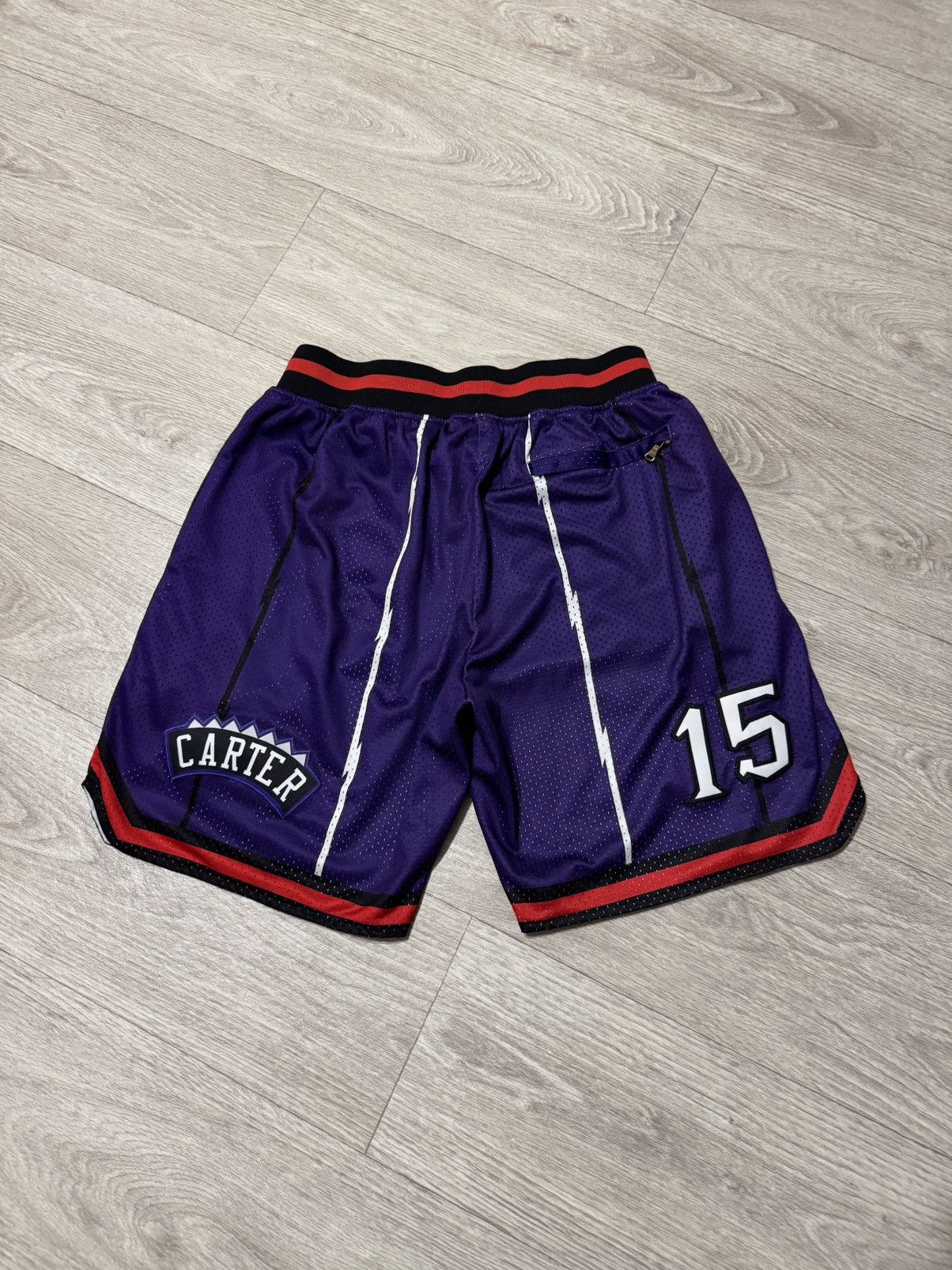 NBA 🔷NBA Toronto Raptors Vince Carter #15 Basketball Shorts🔷 Size US 34 / EU 50 - 6 Thumbnail
