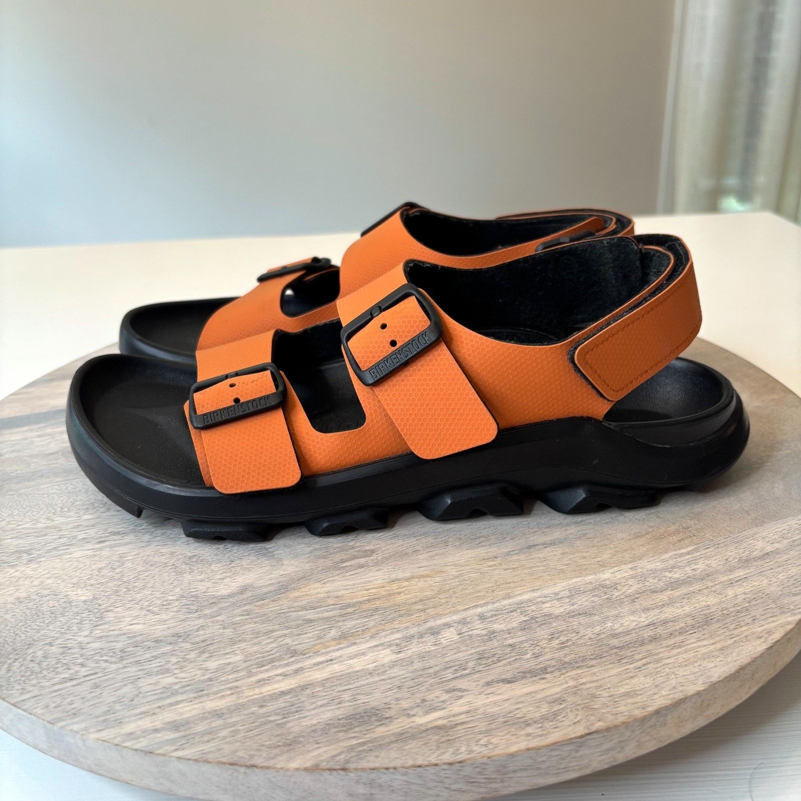 Birkenstock Birkenstock Tatacoa Sandals Orange Black Rugged Trail L9 M7 Size US 7 / EU 40 - 7 Thumbnail