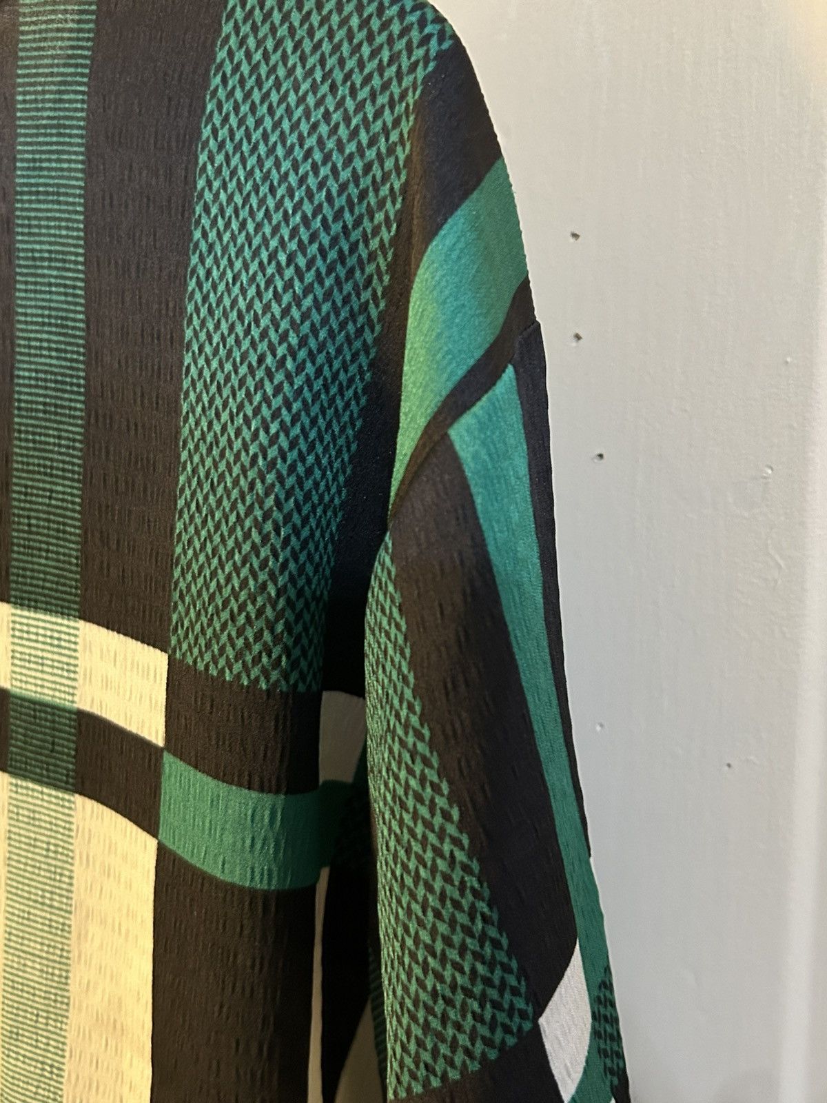 Liz Claiborne Liz Claiborne Bold Geometric Blouse Emerald & Black Size XL / US 12-14 / IT 48-50 - 3 Thumbnail