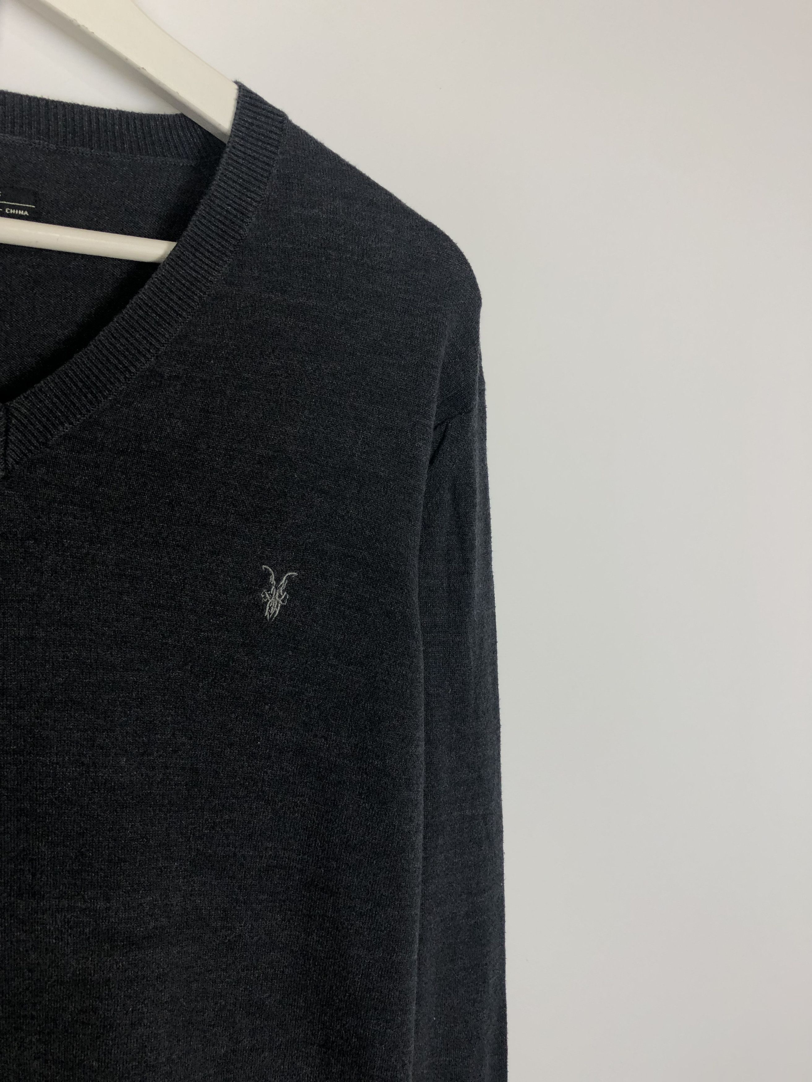 Allsaints Allsaints Fritz V-Neck Sweater Pullover Gray size S Size US S / EU 44-46 / 1 - 4 Thumbnail