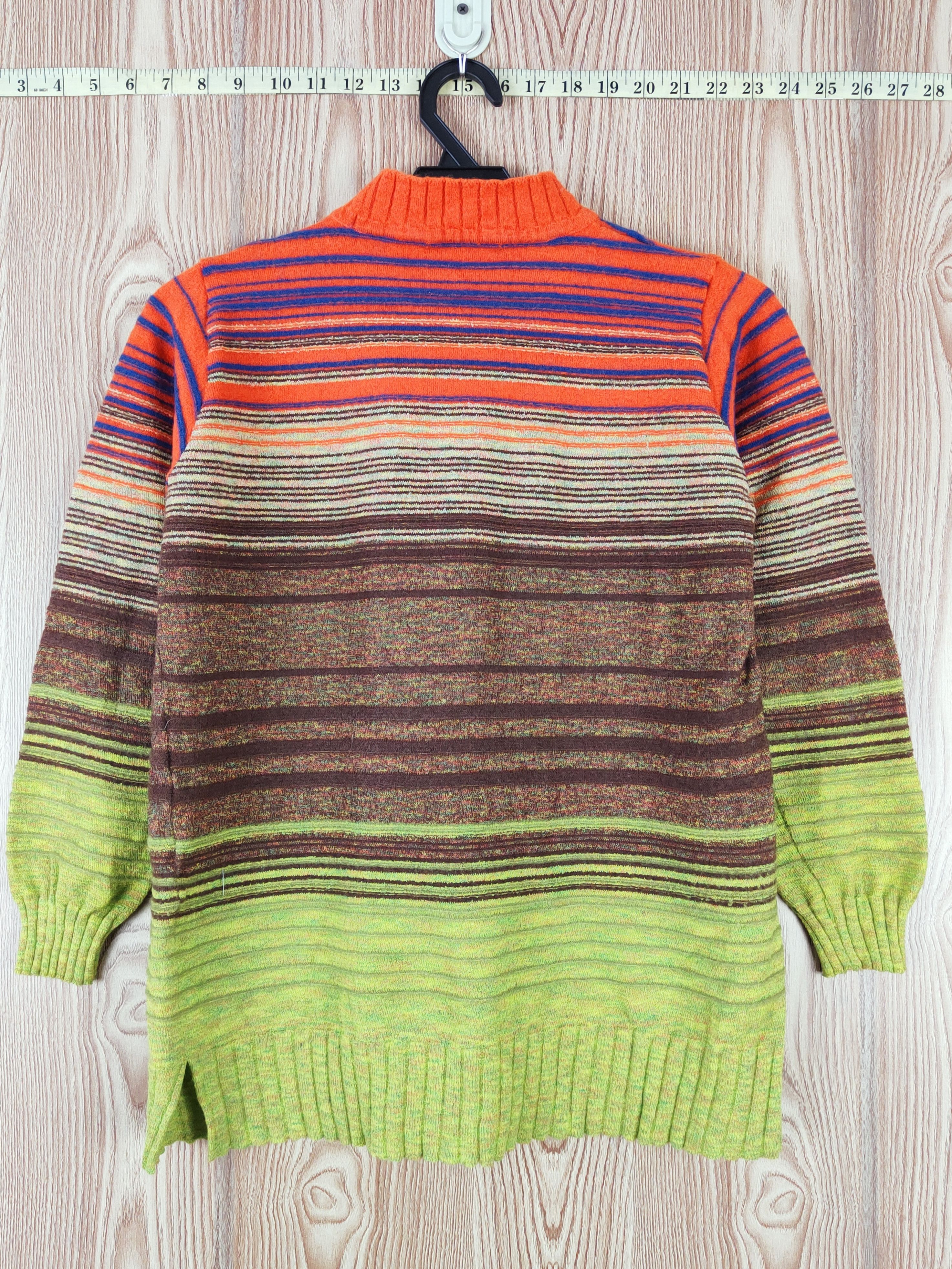 Homespun Knitwear × Japanese Brand × Vintage Japanese Brand Green Orange Knitwear Sweatshirts #W308 Size M / US 6-8 / IT 42-44 - 8 Thumbnail