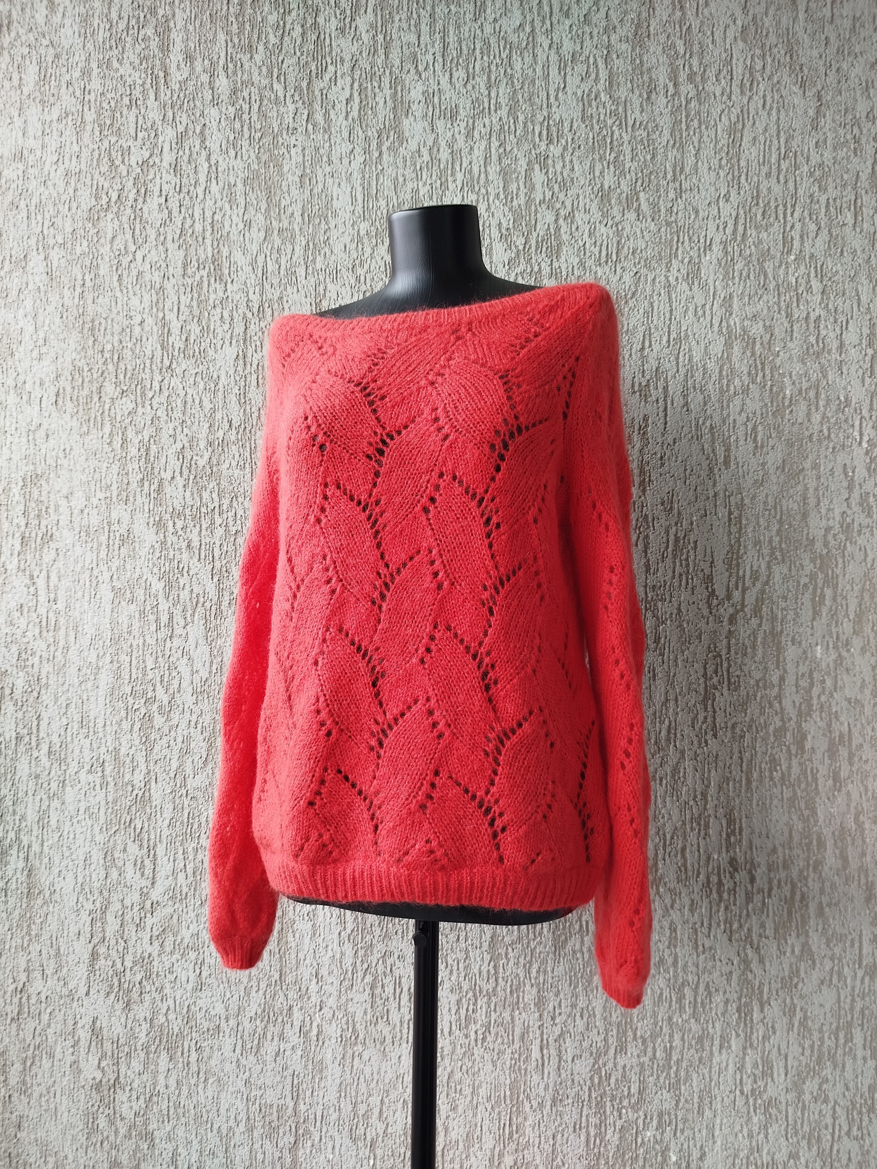 Sezane Sweater Jumper Coral Lace Knit Mohair Merino Size S Size S / US 4 / IT 40 - 9 Thumbnail