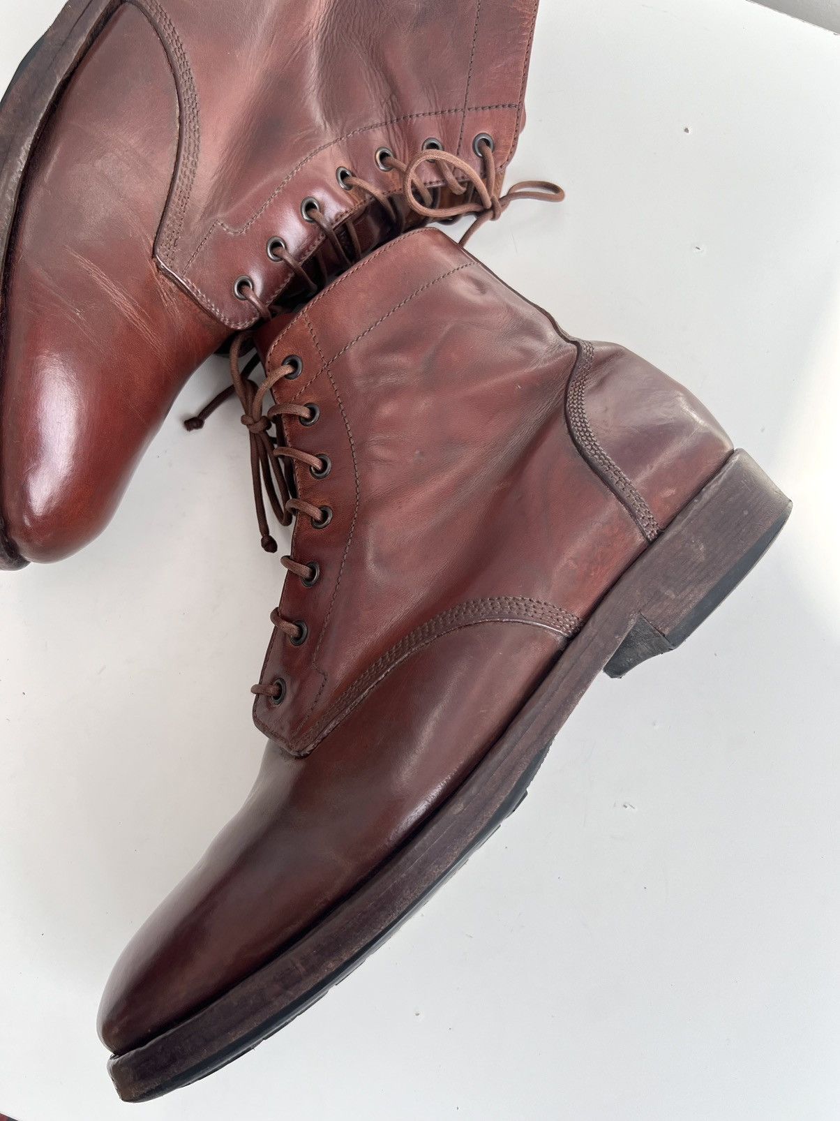 Marsell 🔥Officine Creative Lawry 001 Leather Cognac Boots Size US 11.5 / EU 44-45 - 16 Thumbnail