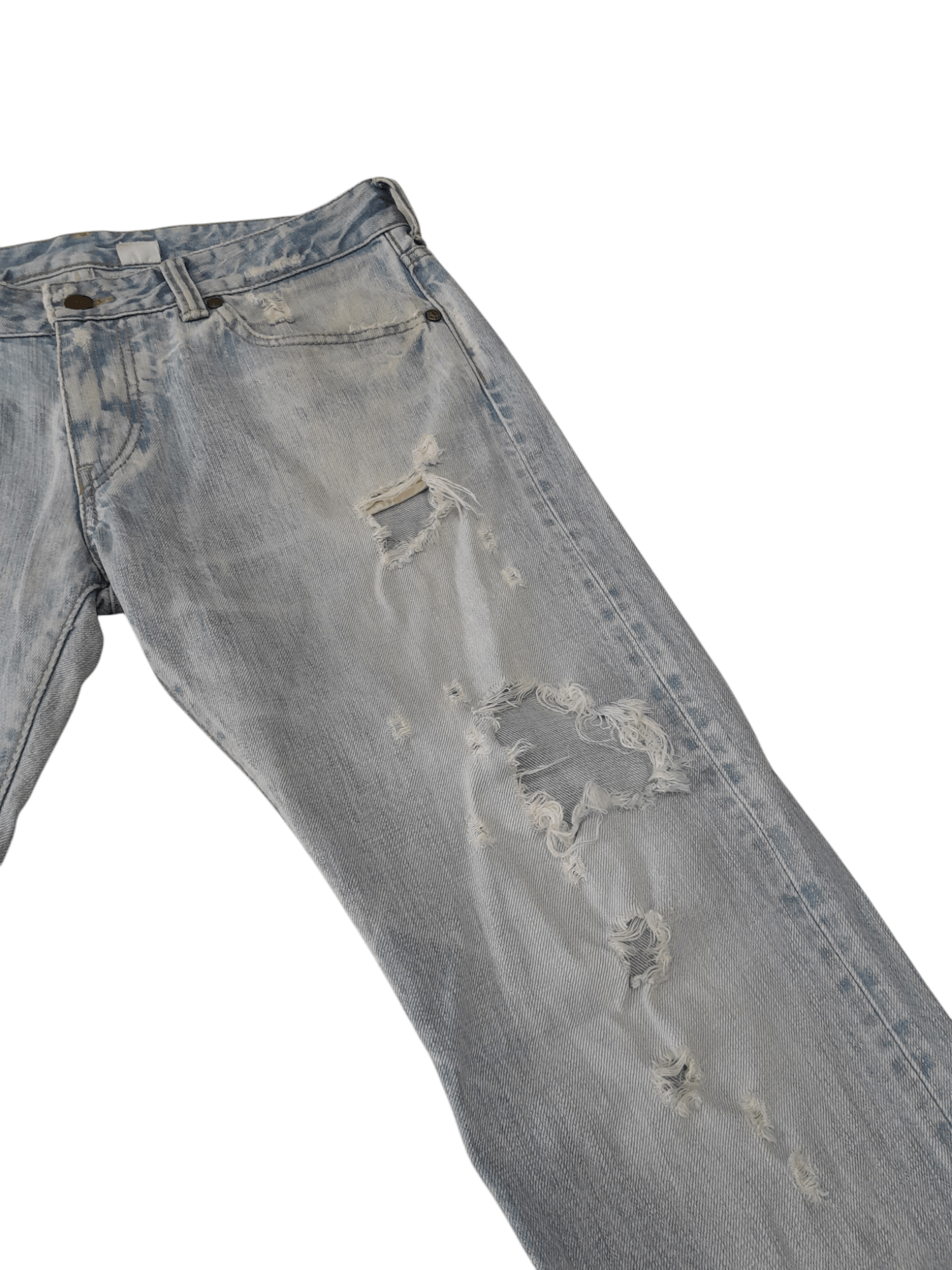 Designer × Japanese Brand Rivet & Blue Japan Denim Distressed (F406) Waist 33 Size US 33 - 4 Thumbnail