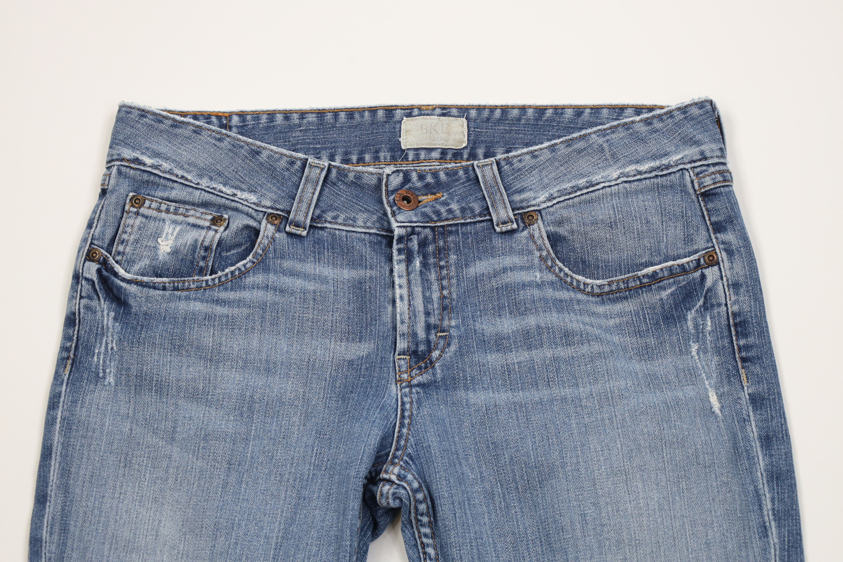 Vintage Vintage Buckle BKE Distressed Babydoll Flared Wide Leg Jeans Size 31" - 2 Thumbnail