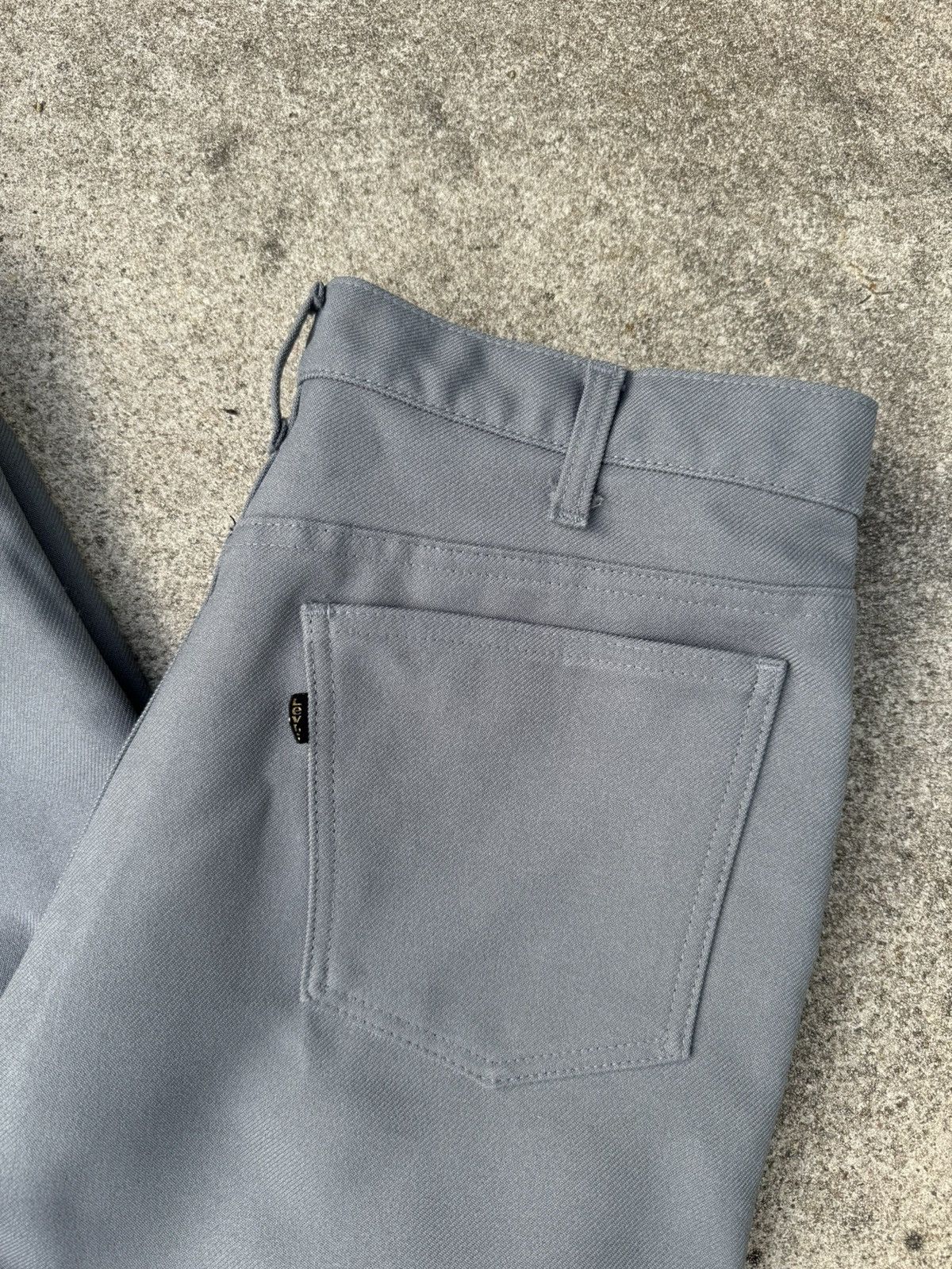 Levi's × Vintage Vtg 70’s Levi’s 517 Flare Bootcut Polyester Gray Pants 35x31 Size US 35 - 4 Thumbnail