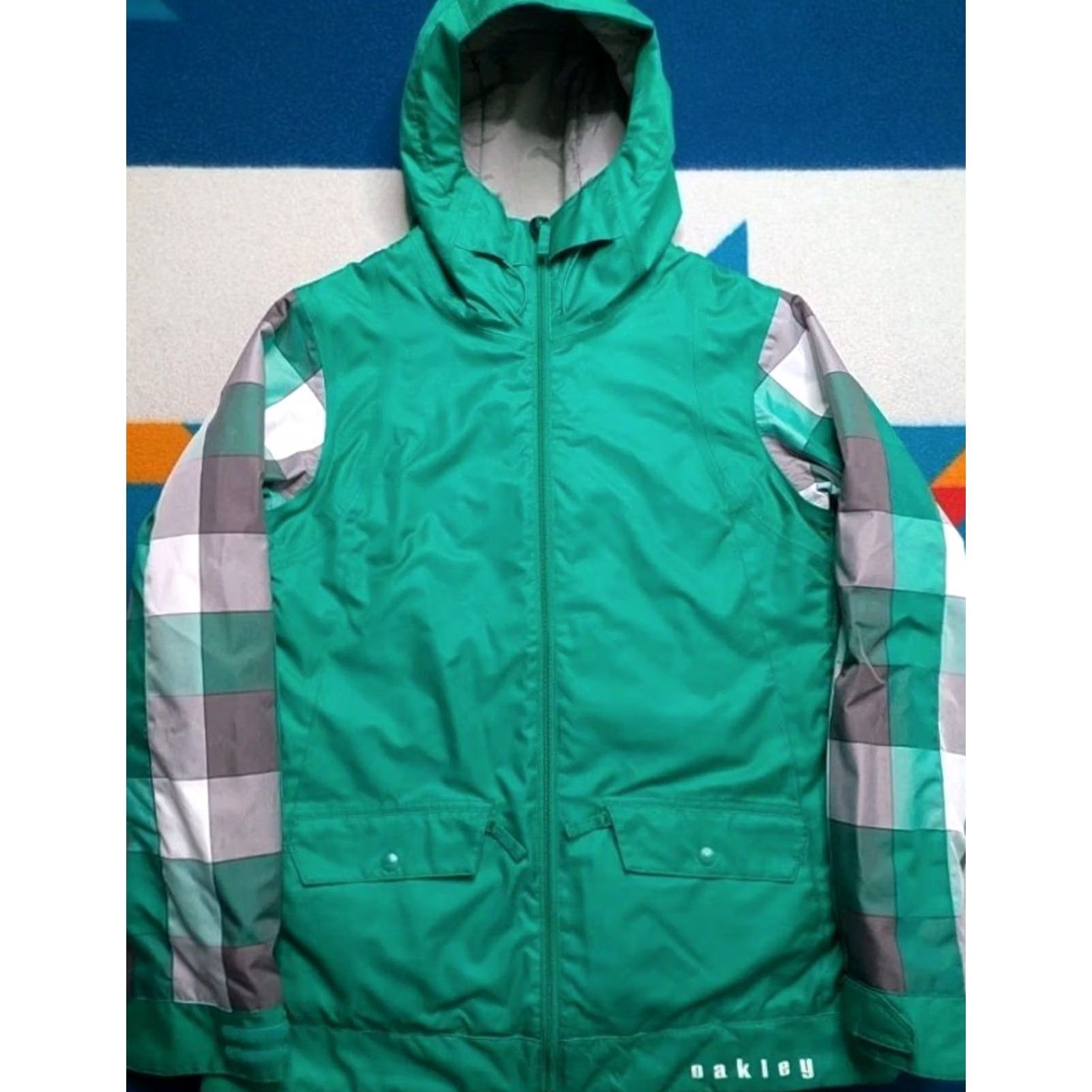 Oakley Oakley Ski Jacket Hooded Insulated Full Zip Plaid Green Women's Medium Size M / US 6-8 / IT 42-44 - 2 Thumbnail