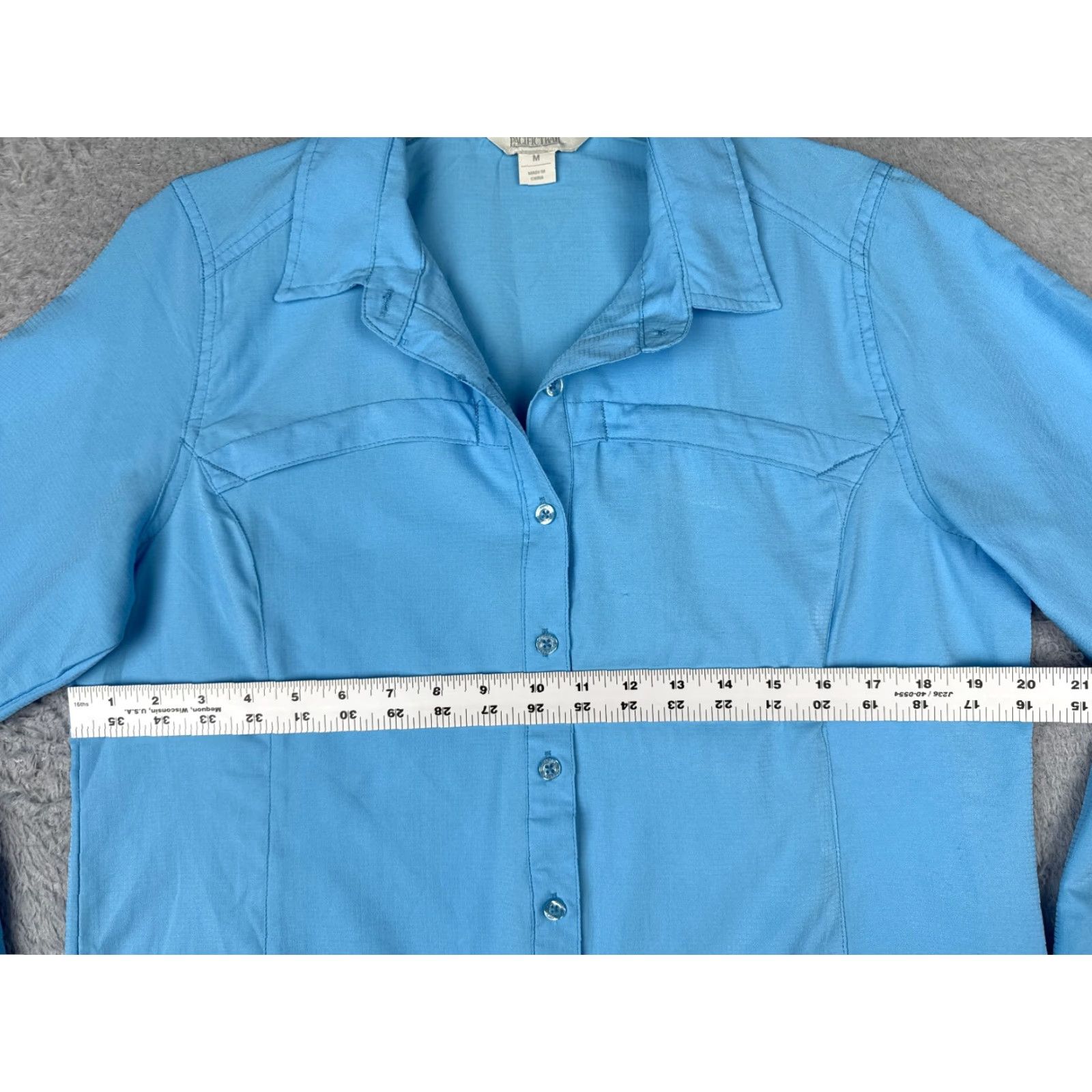Vintage Pacific Trail Shirt Women Medium Blue Button Up Long Sleeve Polyester Blend Size M / US 6-8 / IT 42-44 - 7 Thumbnail
