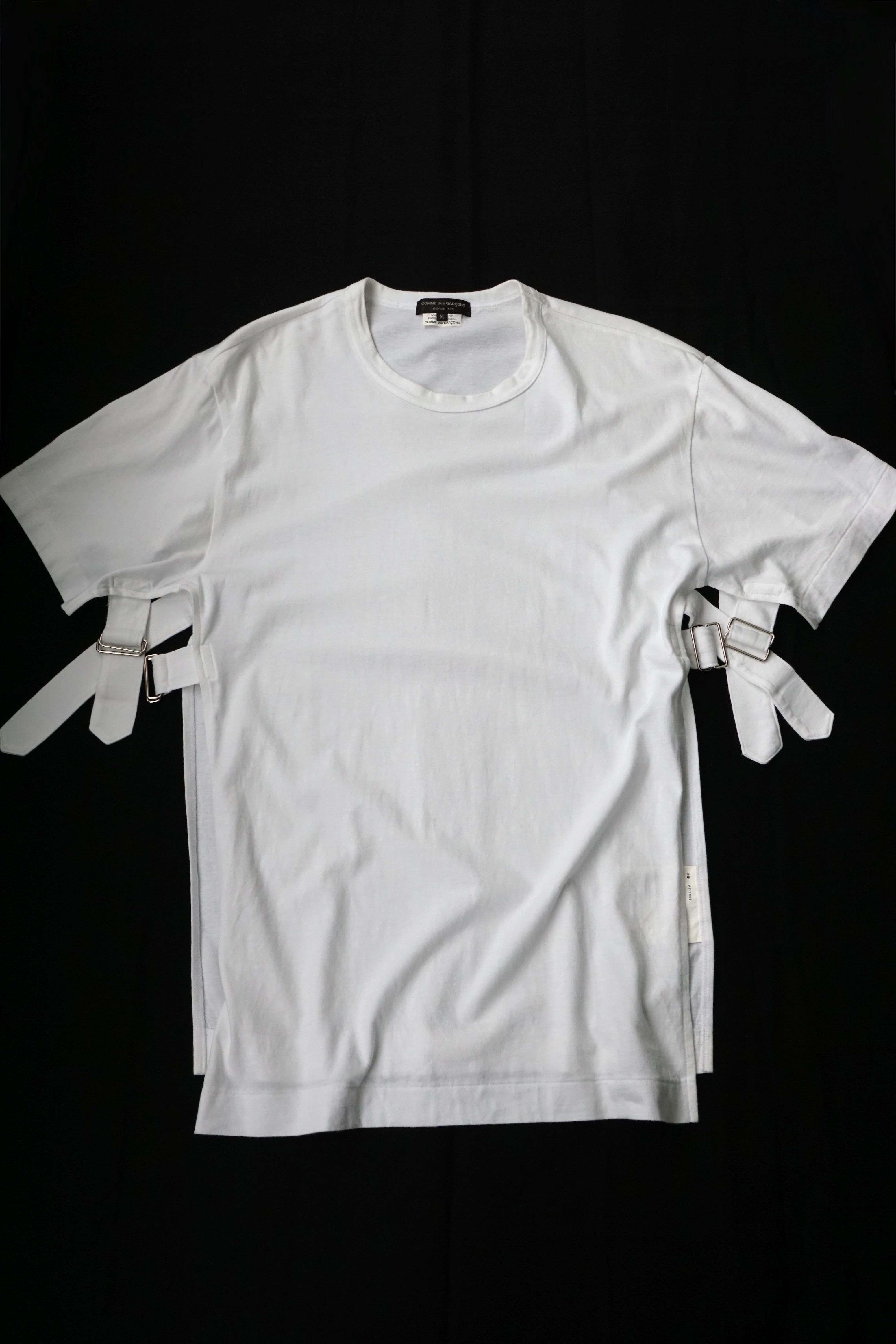 Pre-owned Comme Des Garçons Homme Deux Aw17 Tee In White