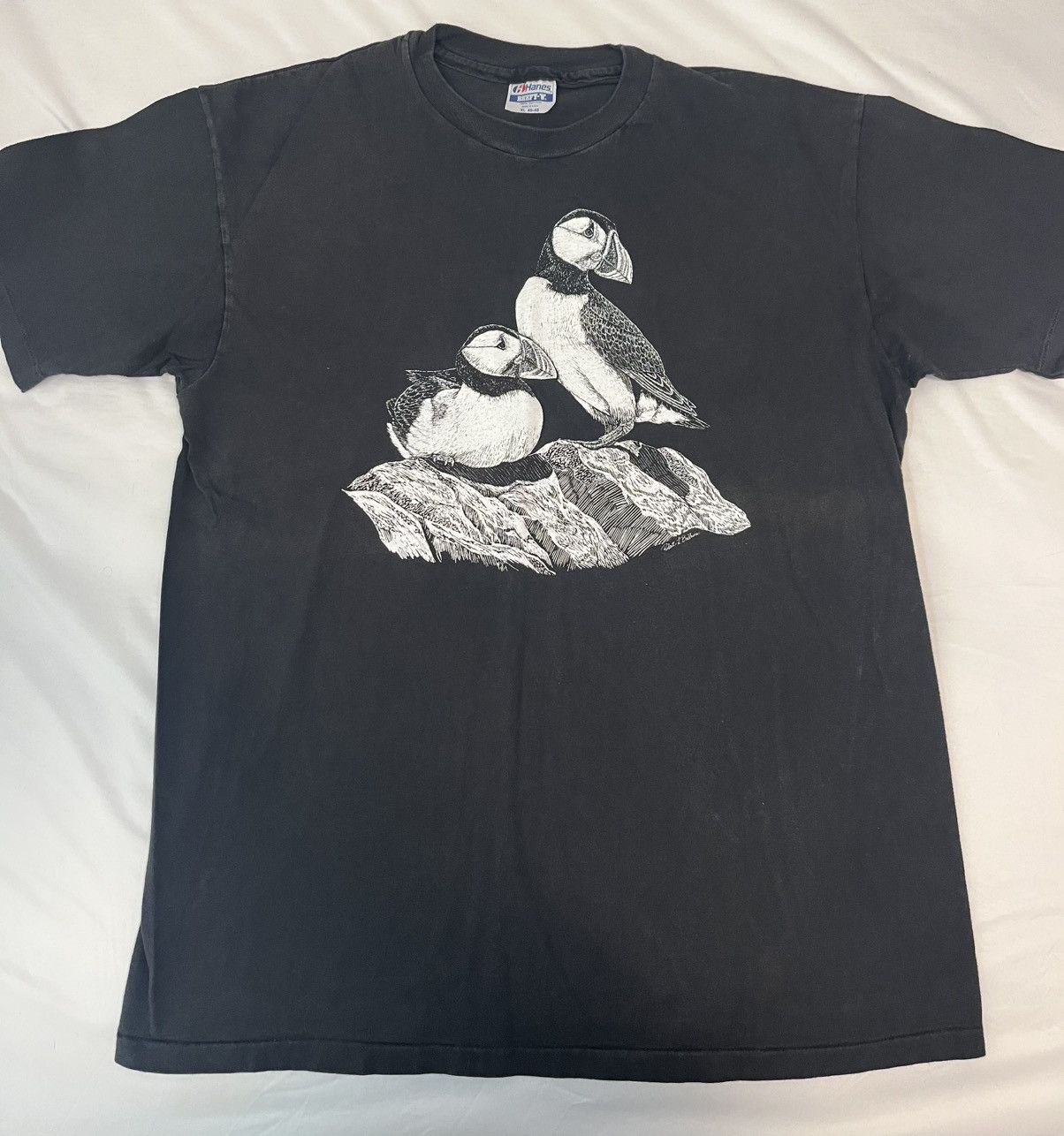 Vintage Vintage Hanes Beefy Atlantic Puffin tee Size US XL / EU 56 / 4 - 1 Thumbnail