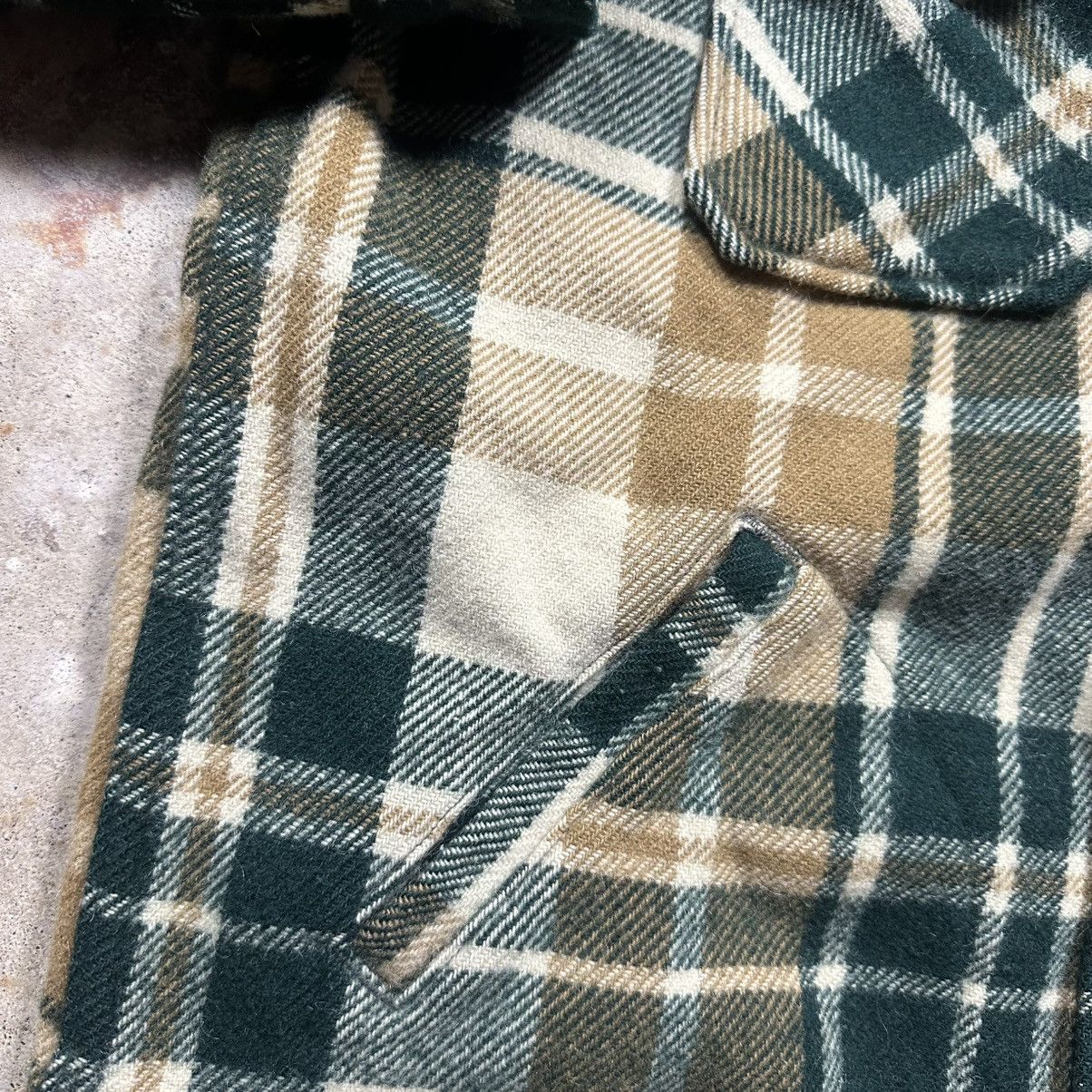 Woolrich Woolen Mills Vintage 70s Woolrich Green & Brown Plaid Wool Shirt Jacket Size US L / EU 52-54 / 3 - 5 Thumbnail