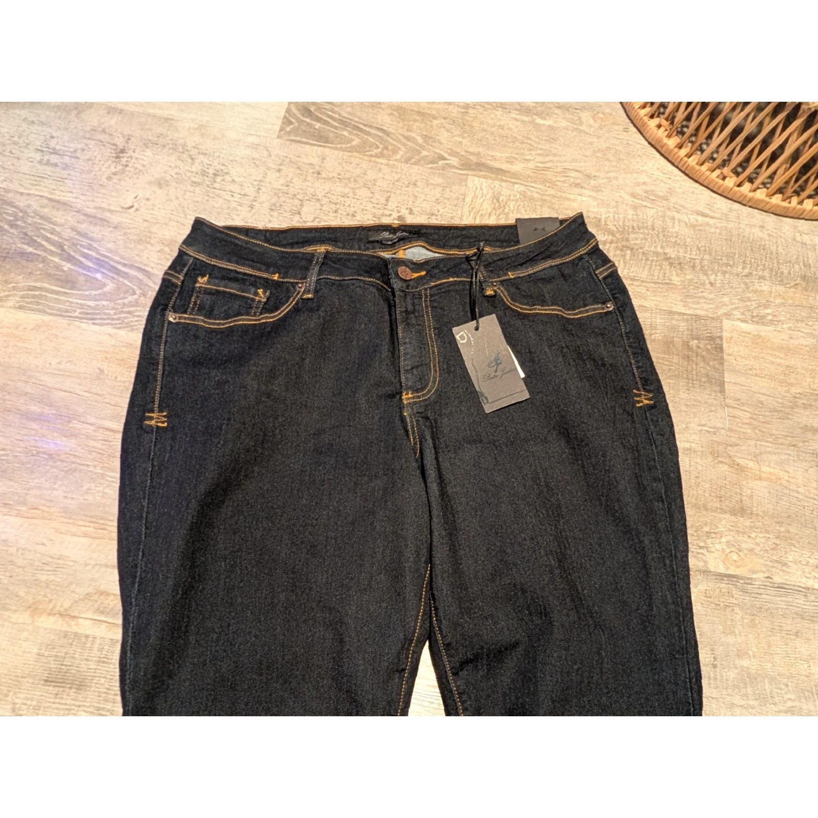 Vintage Poetic Justice Scarlett Bootcut Women's Jeans 16R Dark Denim NWT Size 38" / US 16 / IT 52 - 4 Thumbnail