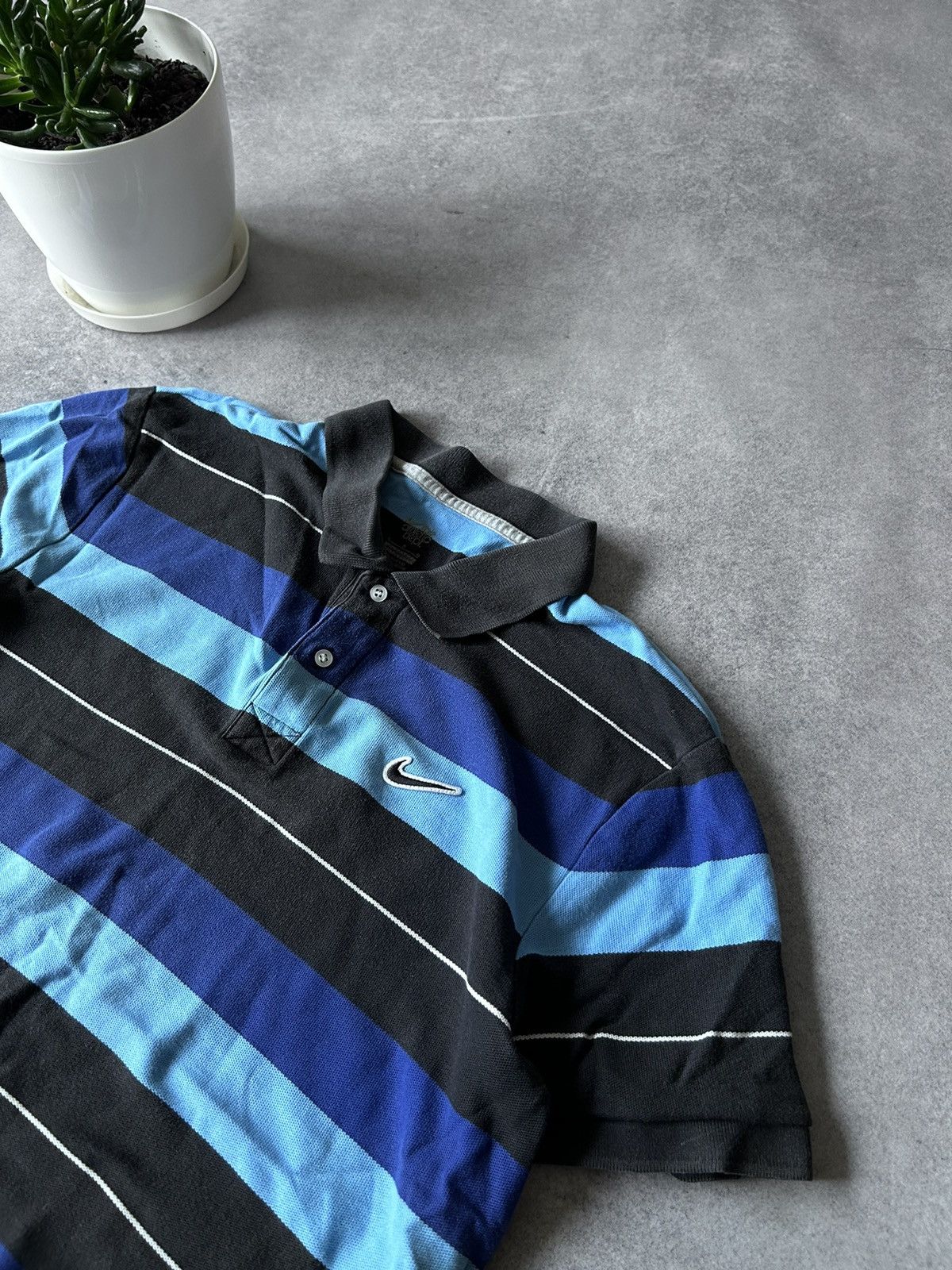 Nike × Vintage Vintage Nike Rugby striped polos shirt mens y2k Size US L / EU 52-54 / 3 - 2 Thumbnail