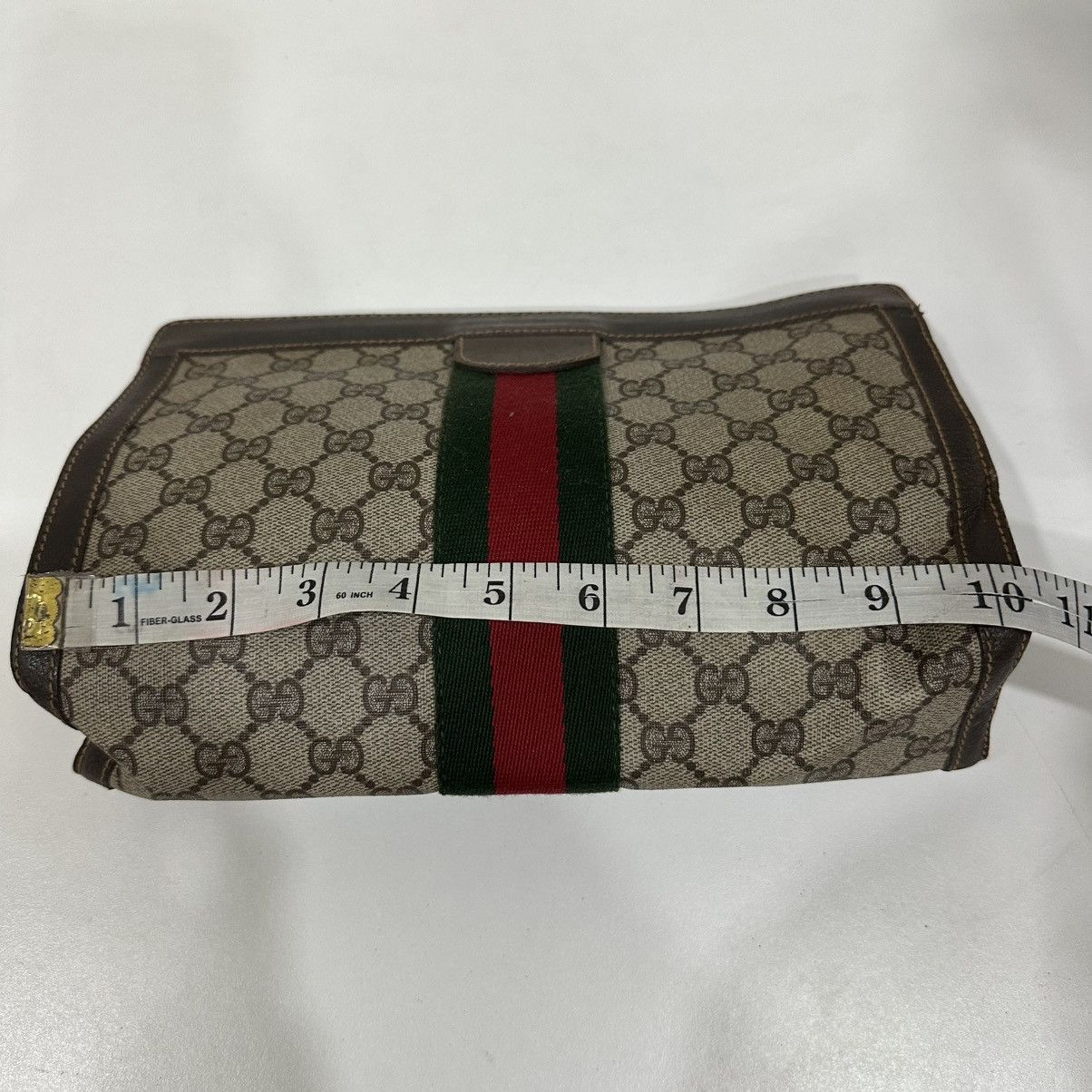 Gucci ‼️YES‼️VINTAGE GUCCI GG SUPREME SHERRY LINE MONOGRAM CLUCTHBAG Size ONE SIZE - 6 Thumbnail