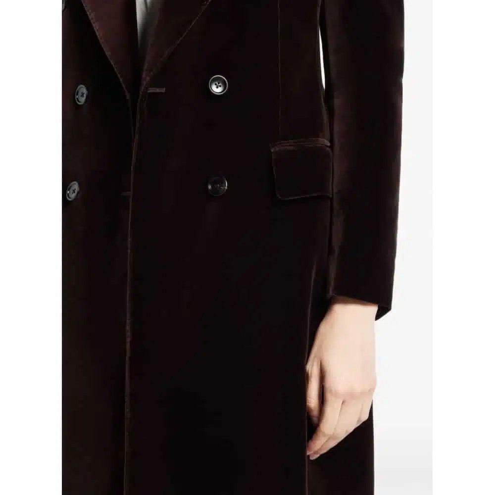 Tom Ford o1loc1c0126 CP1599 Cotton Velvet Double breasted Coat Size S / US 4 / IT 40 - 2 Thumbnail