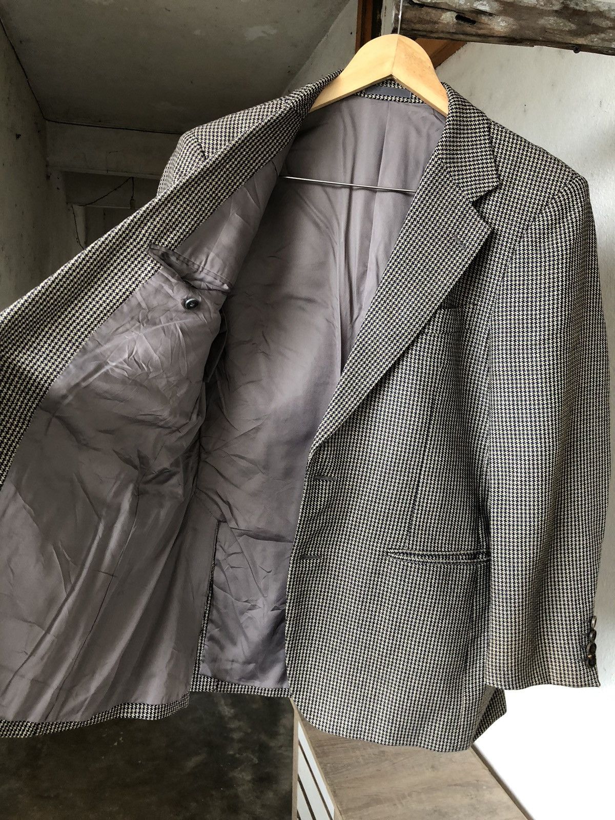 Burberry Vtg Burberry Tweed Wool Checked Single Breasted Blazer Size US M / EU 48-50 / 2 - 17 Thumbnail