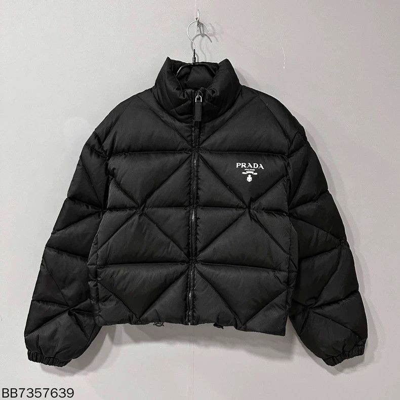 Prada PradaDiamond recycled nylon logo down jacket 2503-Nextarrow Size US XXS / EU 40 - 1 Thumbnail