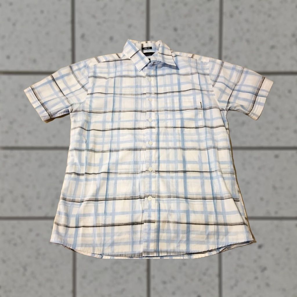 Oakley Oakley Dress Shirt Mens M Blue Short Sleeve Button-Up Shirt Size 40R - 1 Thumbnail