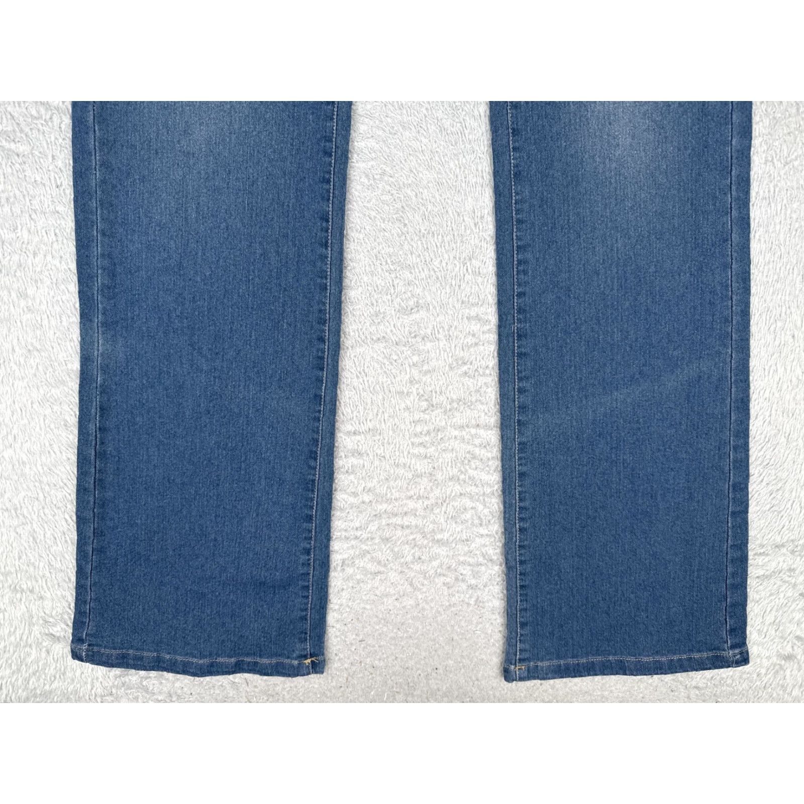 Denime JJC Jeans Womens 1X Blue Denim Bootcut Stretch Mid Rise Classic Casual Pants Jeans Size 40" / US 18 - 2 Thumbnail