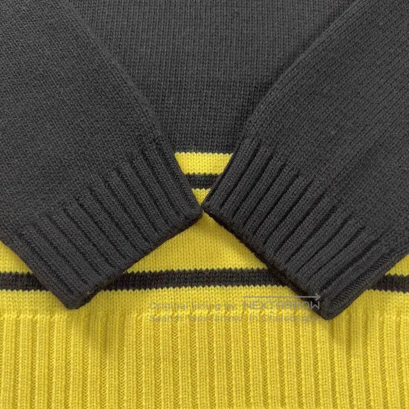Louis Vuitton Louis Vuitton Black Knit Sweater with Yellow Accents . Size US M / EU 48-50 / 2 - 7 Thumbnail