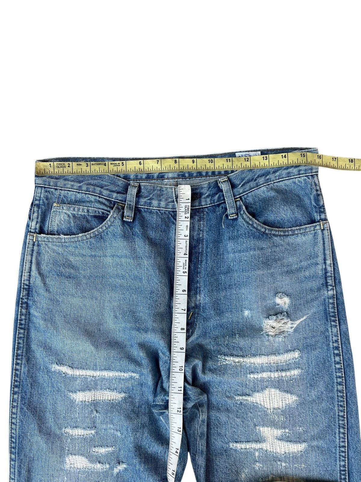Beams Plus × Orslow Orslow 106 X Beams Ripped Distressed Denim Cropped Jeans Size US 30 / EU 46 - 4 Thumbnail