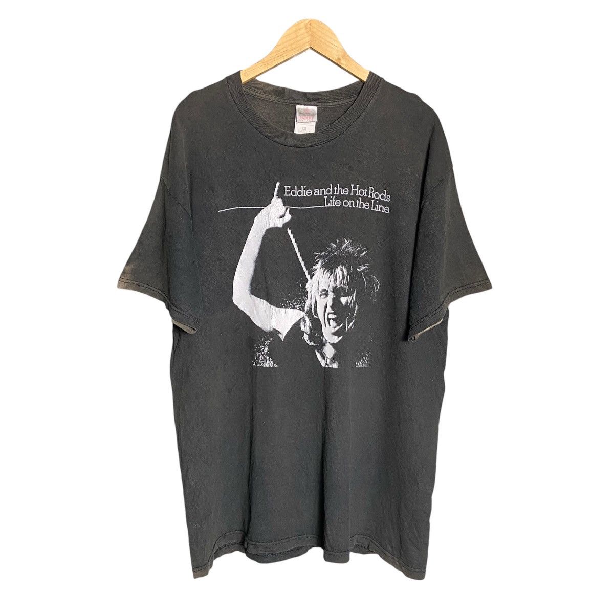 Band Tees Vintage 90s Eddie And The Hot Rods Band Tee Punk Distressed Size US XL / EU 56 / 4 - 1 Thumbnail