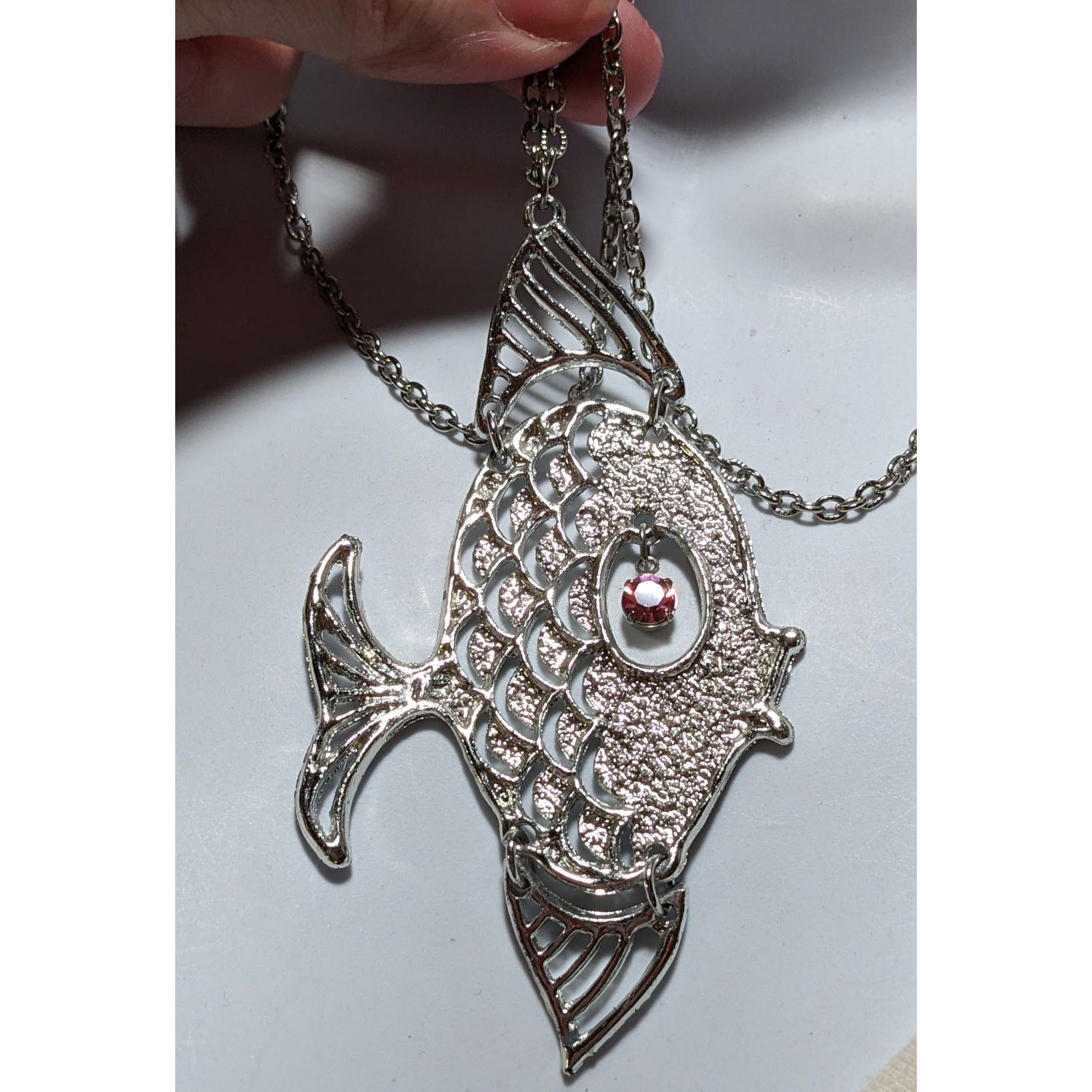 Other Vintage Silver Articulated Fish Necklace Size ONE SIZE - 9 Thumbnail