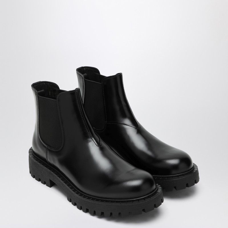 Prada Prada Black Leather Ankle Boot Size US 10 / EU 43 - 1 Thumbnail
