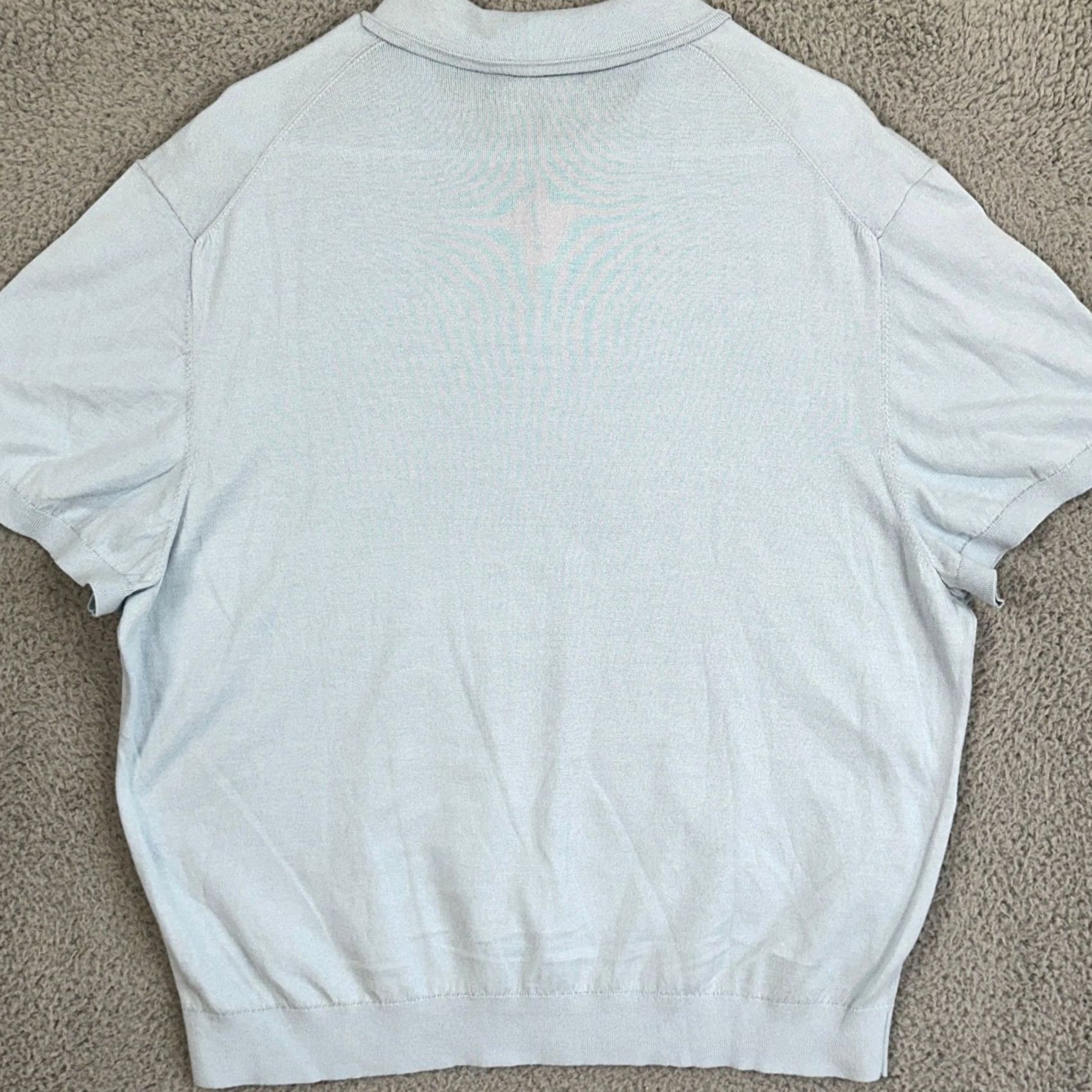 Bloomingdale's Bloomingdale's Sweater Polo Mens 2XL Light Blue Knit Short Sleeve Outdoor NEW Size US XXL / EU 58 / 5 - 3 Thumbnail