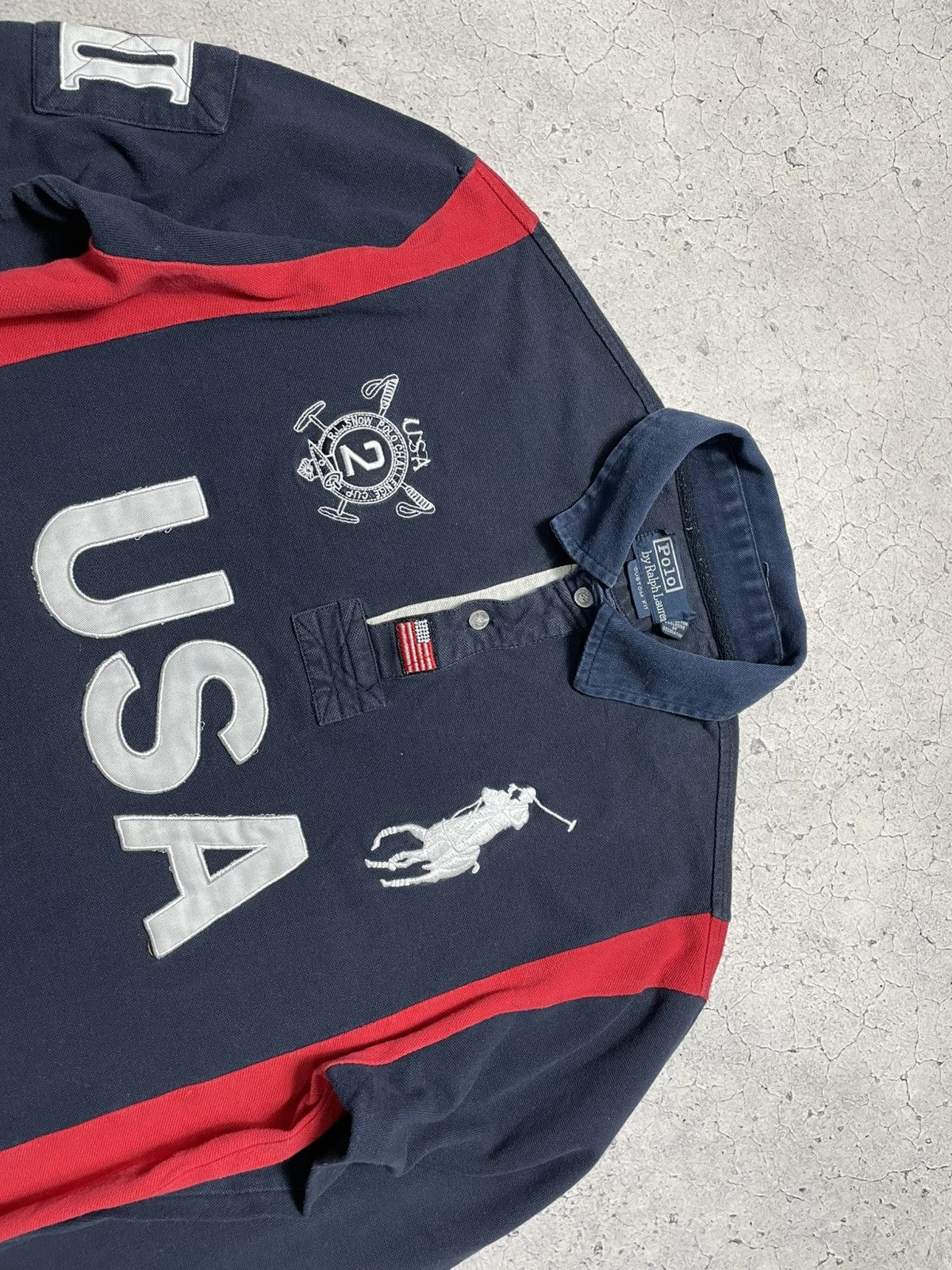 Polo Ralph Lauren Vintage Polo Ralph Lauren USA Rugby Sweatshirt #3 Big Pony Size US M / EU 48-50 / 2 - 5 Thumbnail