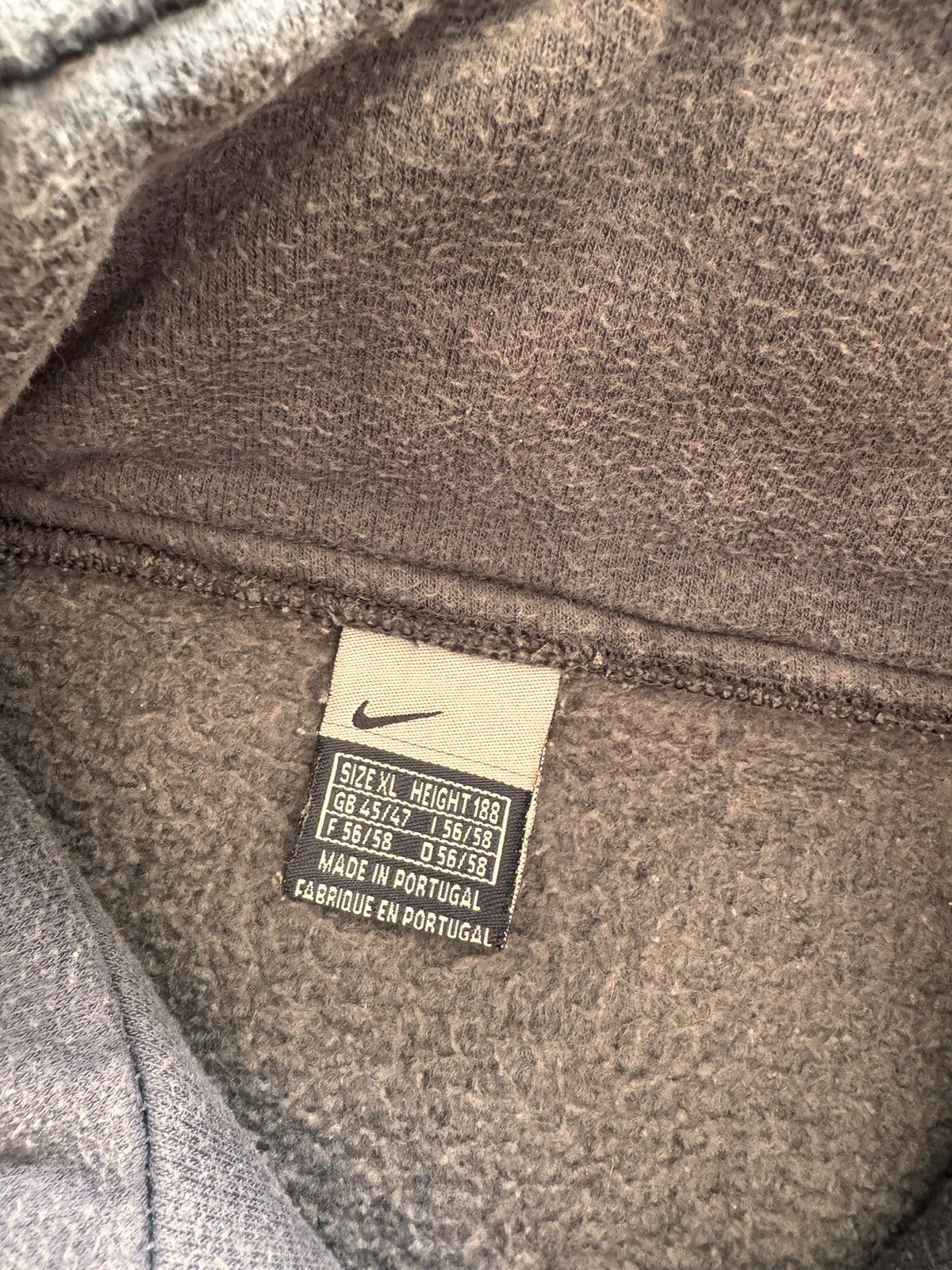 Nike × Vintage NIKE 1/3 ZIP VINTAGE BASIC LOGO OVERSIZE BOXY HOODIE Size US XL / EU 56 / 4 - 7 Thumbnail