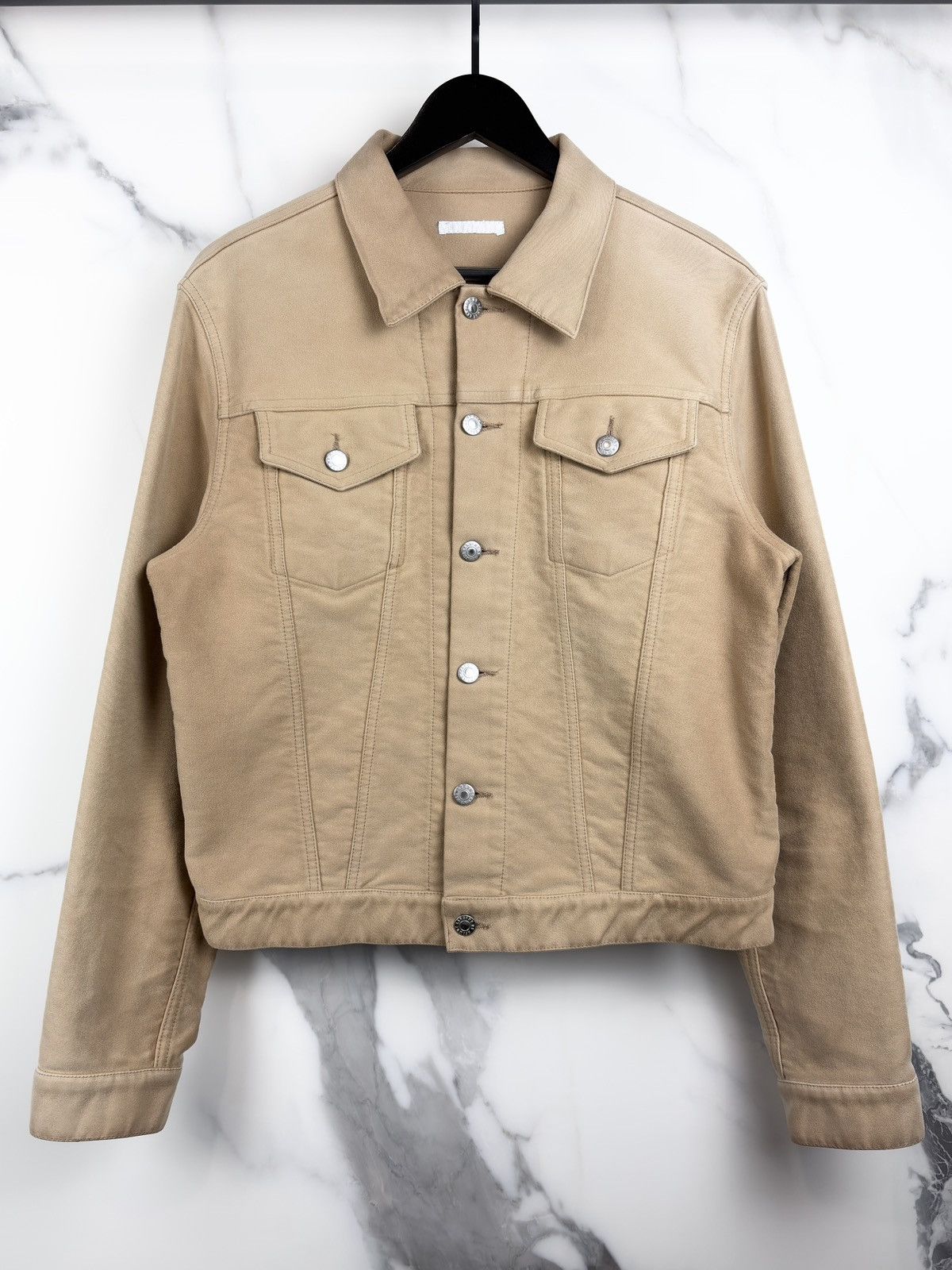 Helmut Lang AW00 Helmut Lang Vintage Moleskin 2 Pocket Trucker Jacket Size US M / EU 48-50 / 2 - 1 Thumbnail
