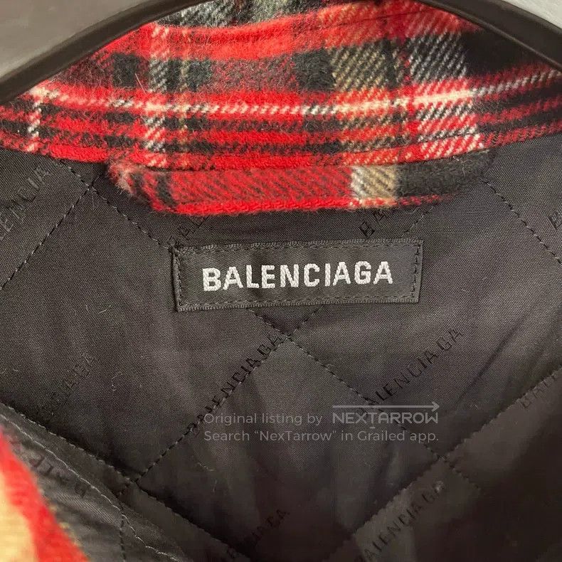 Balenciaga Balenciaga size 39 Red Plaid Long Sleeve Shirt Cotton Jack Size US S / EU 44-46 / 1 - 3 Thumbnail