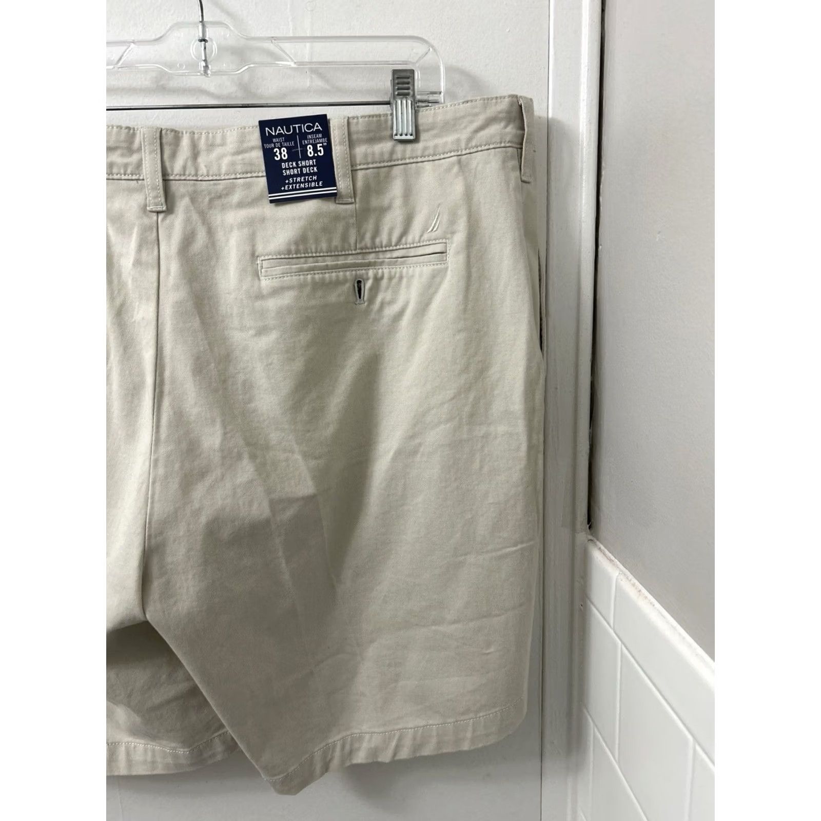 Nautica Nautica Deck Shorts Beige Classic Fit Stretch 38" Regular Inseam 8.5" NWT casual Men Size US 38 / EU 54 - 4 Thumbnail