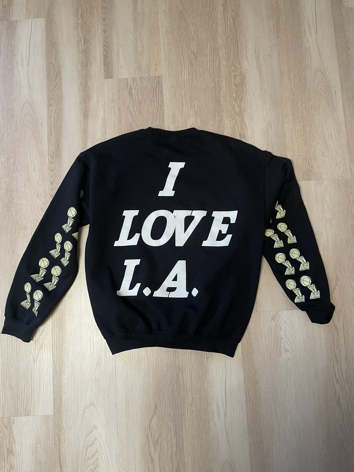 Image of Rhude X La Crewneck in Black, Men's (Size Small)