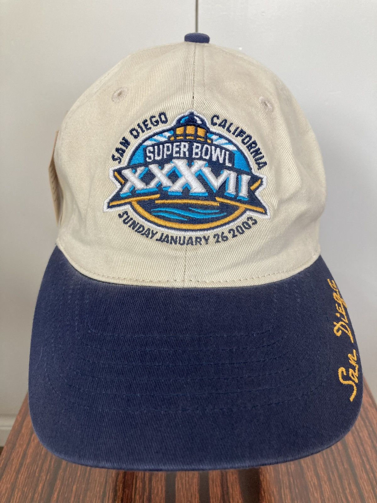 Reebok SUPERBOWL XXXVII SAN DIEGO 2003 HAT CAP BUCCANEERS RAIDERS Size ONE SIZE - 2 Thumbnail