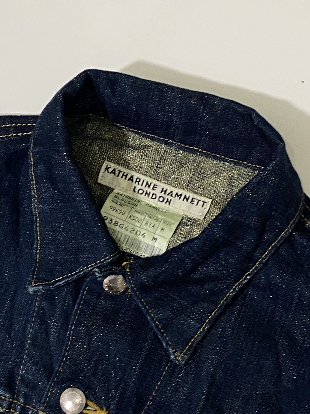 Katharine Hamnett London RARE❤️‍🔥Vintage Katherine Hamnett Denim Jacket Size US M / EU 48-50 / 2 - 4 Thumbnail
