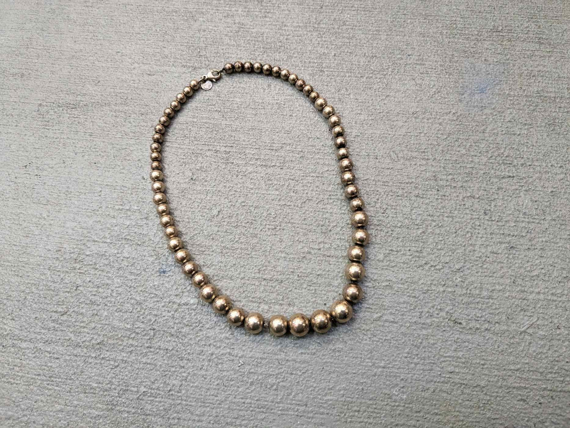 Tiffany & Co. Tiffany & Co Oval Sterling Silver Graduated Bead Necklace Size ONE SIZE - 4 Thumbnail