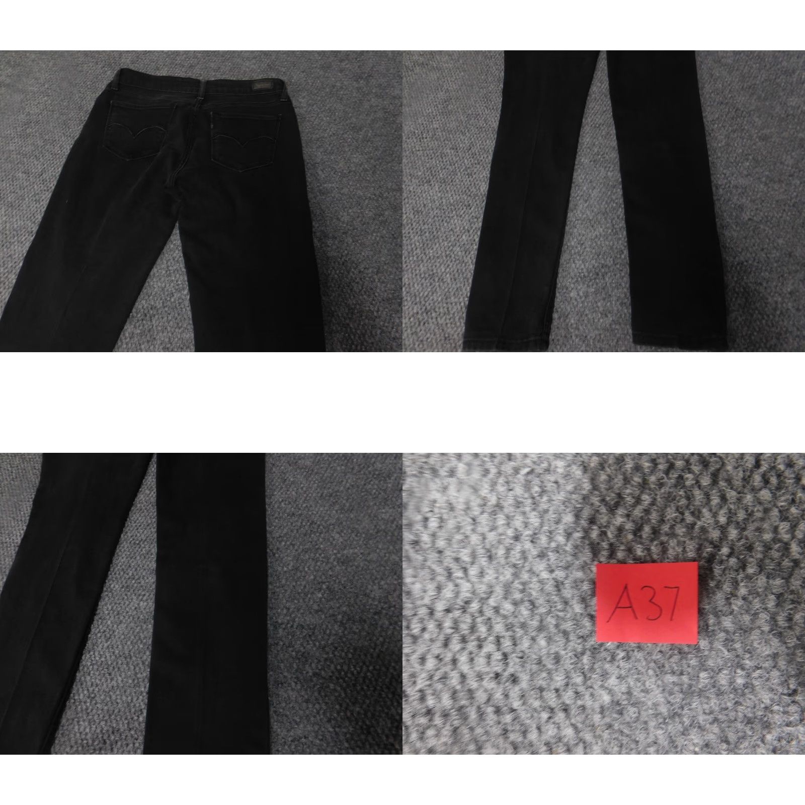 Levi's Levi's Jeans Womens 30x31 Black Straight Denim Regular 30 Inseam 31 Mid Rise Stretch Zipper Cotton Blend Denim Size 30" / US 8 / IT 44 - 9 Thumbnail