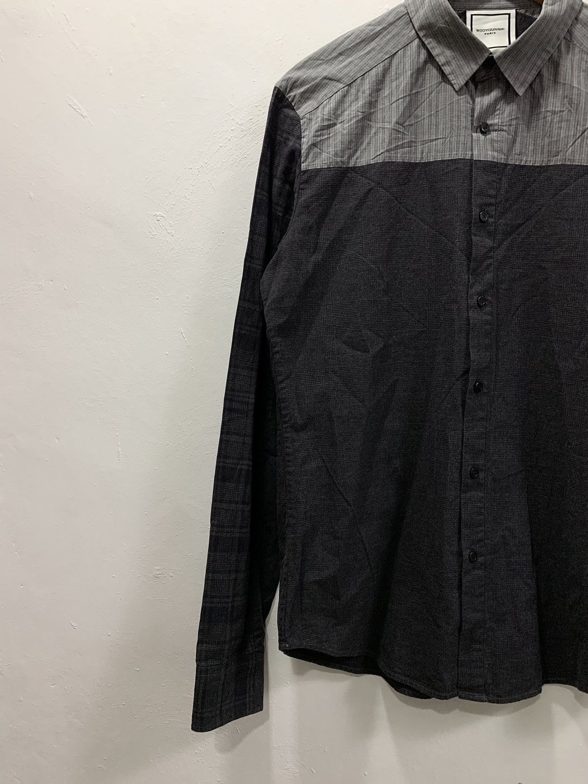 Wooyoungmi WOOYOUNGMI TRI-TONE - COLOR BLOCK BUTTON-UP L/S SHIRT Size US M / EU 48-50 / 2 - 2 Thumbnail