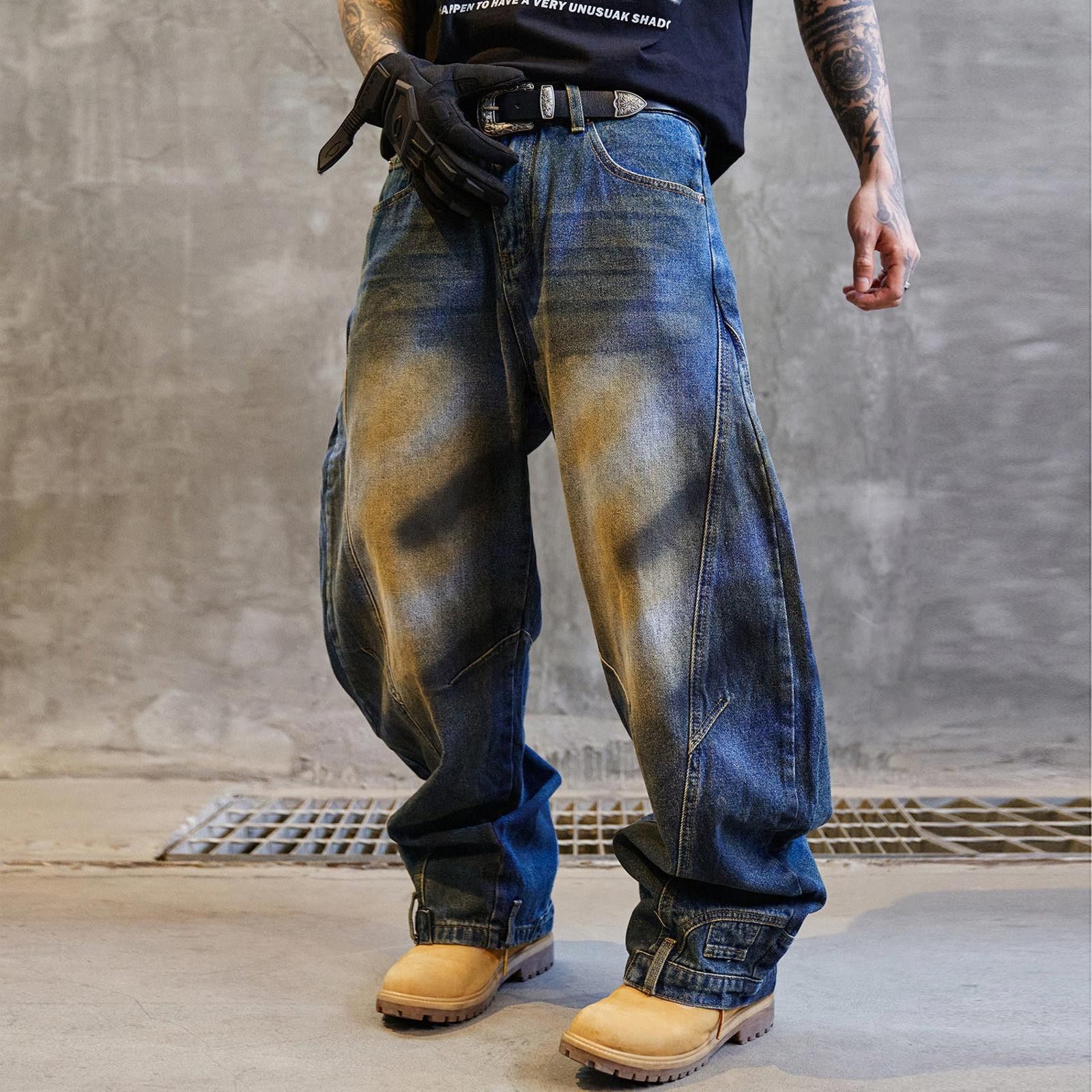 Vintage Blue Baggy Relaxed Fit Denim Jeans, Wide Leg Jeans Size US 30 / EU 46 - 3 Thumbnail