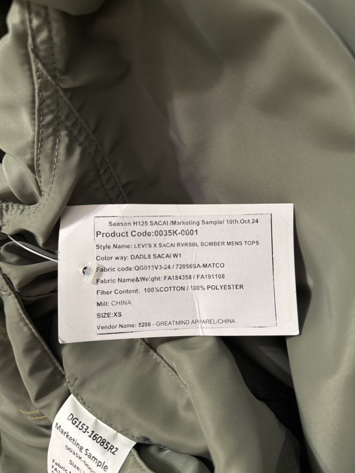Sacai Sacai x Levi’s Reversible Denim Bomber Jacket Size US XS / EU 42 / 0 - 10 Thumbnail