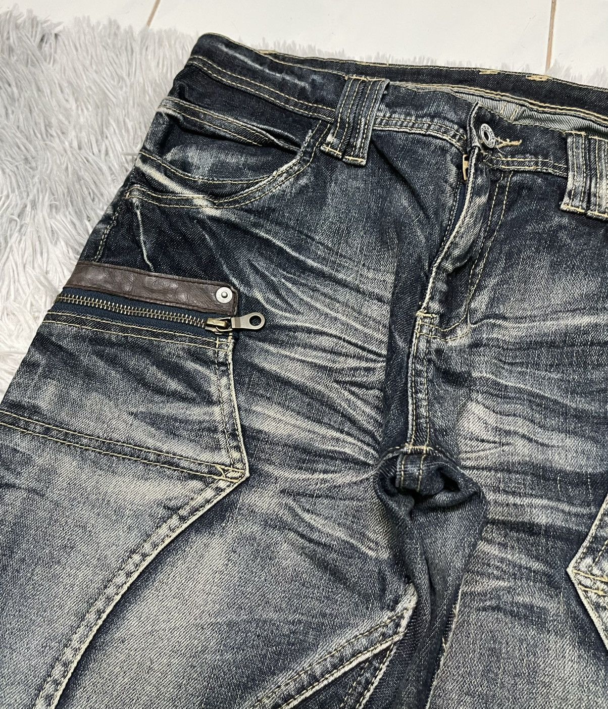 PPFM 2000s PPFM INSPIRED FLARE JEANS RARE DESIGN Size US 32 / EU 48 - 8 Thumbnail