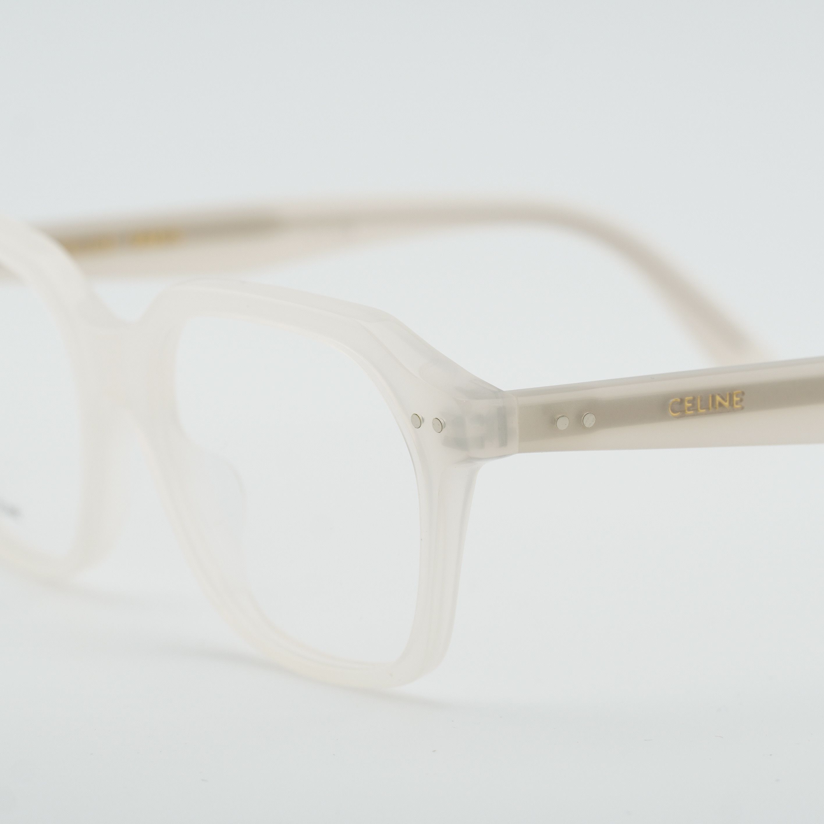 Celine Celine CL50127I 025 Eyeglasses Ivory 52mm Square Frame Size ONE SIZE - 9 Thumbnail