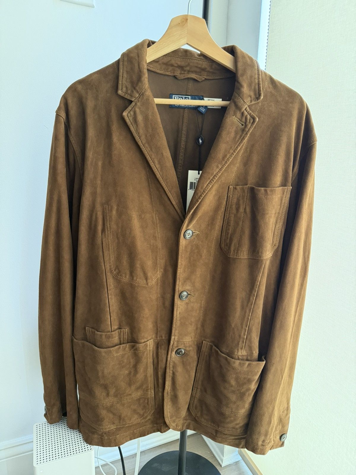 Polo Ralph Lauren Polo Single Breasted Suede Jacket Size US M / EU 48-50 / 2 - 1 Thumbnail