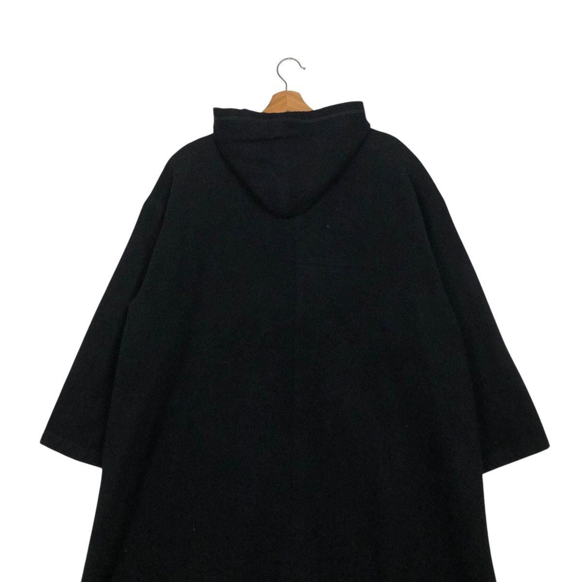 Issey Miyake 📌Rich Black Vintage Long Jacket K&M Collection Avant Garde Size US M / EU 48-50 / 2 - 11 Thumbnail