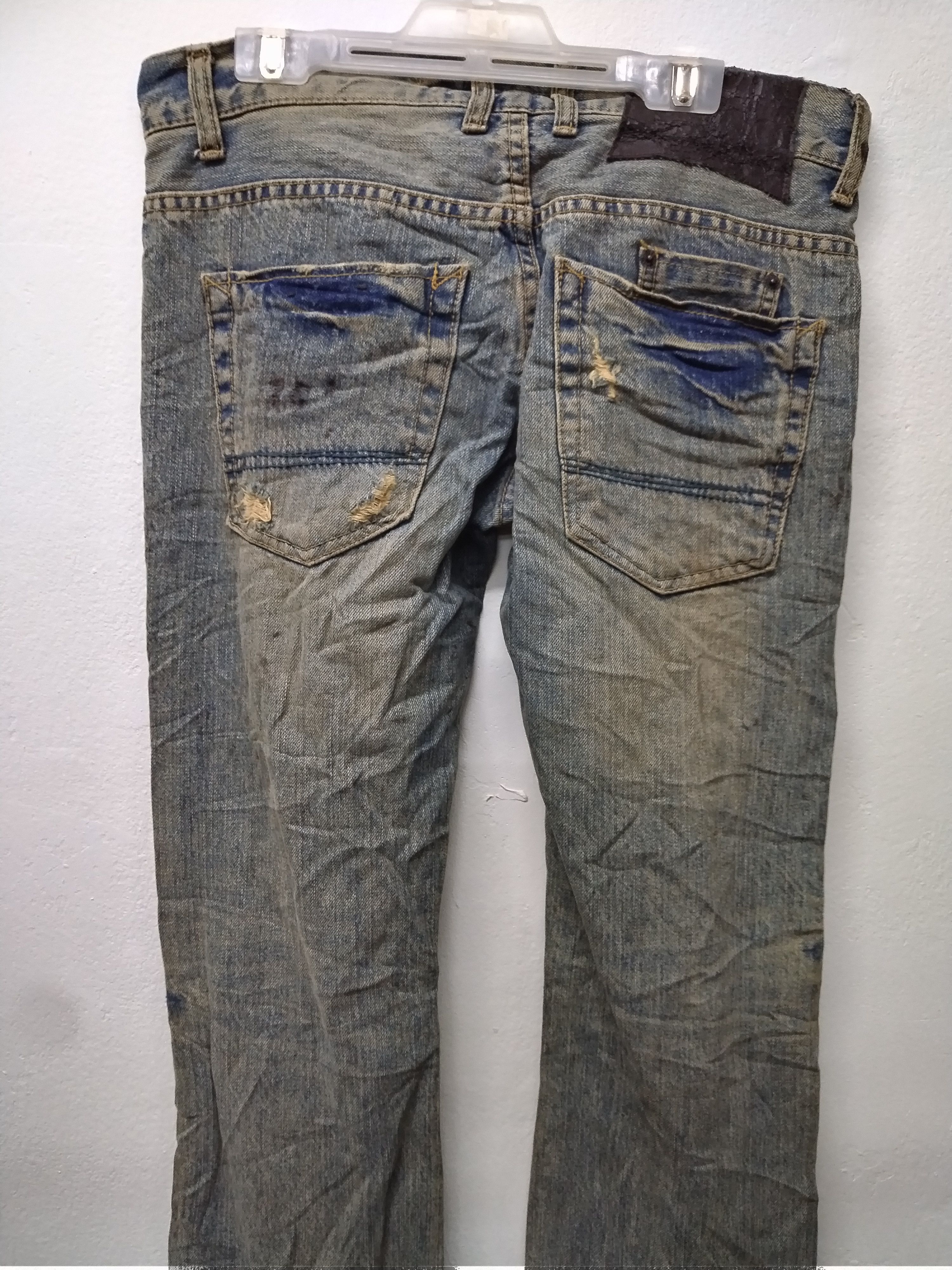 Japanese Brand × Johnbull Crazy Cool Vtg distressed Trash Flared Design John Bull Jean Size US 30 / EU 46 - 18 Thumbnail