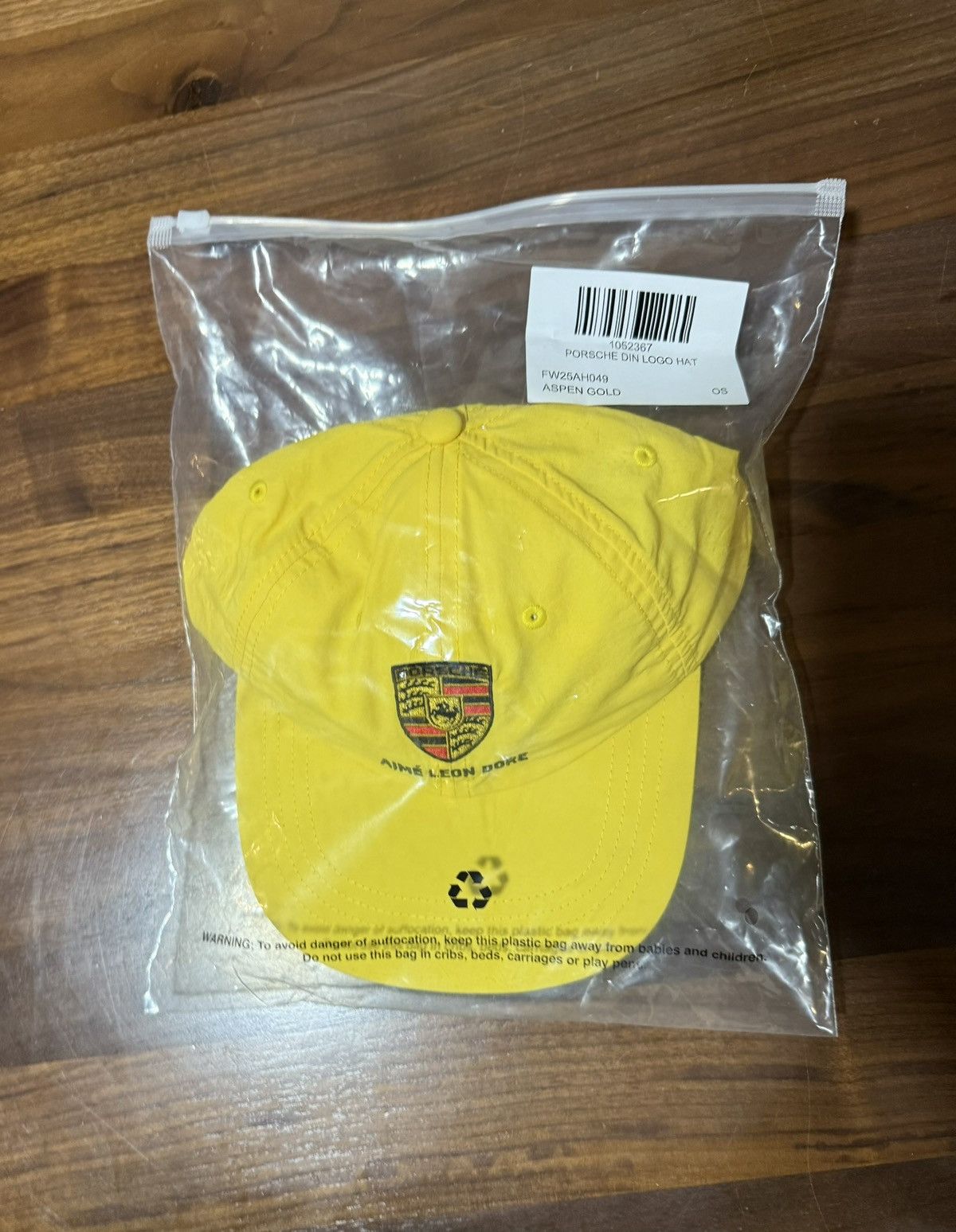 Aime Leon Dore × Porsche Design Aime Leon Dore ALD / Porsche Nylon Logo Hat Aspen Gold Size ONE SIZE - 11 Thumbnail