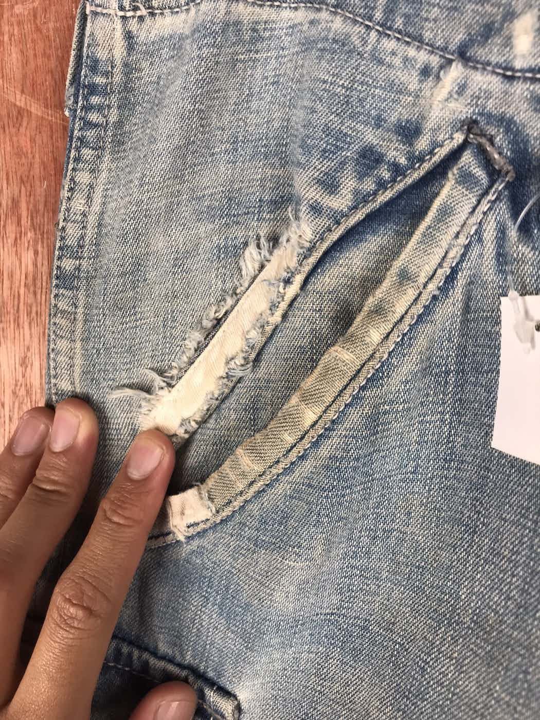 Blue Blue Japan Blue Blue Japan Distress Denim cargo Pants #2285DLAL Size US 32 / EU 48 - 16 Thumbnail